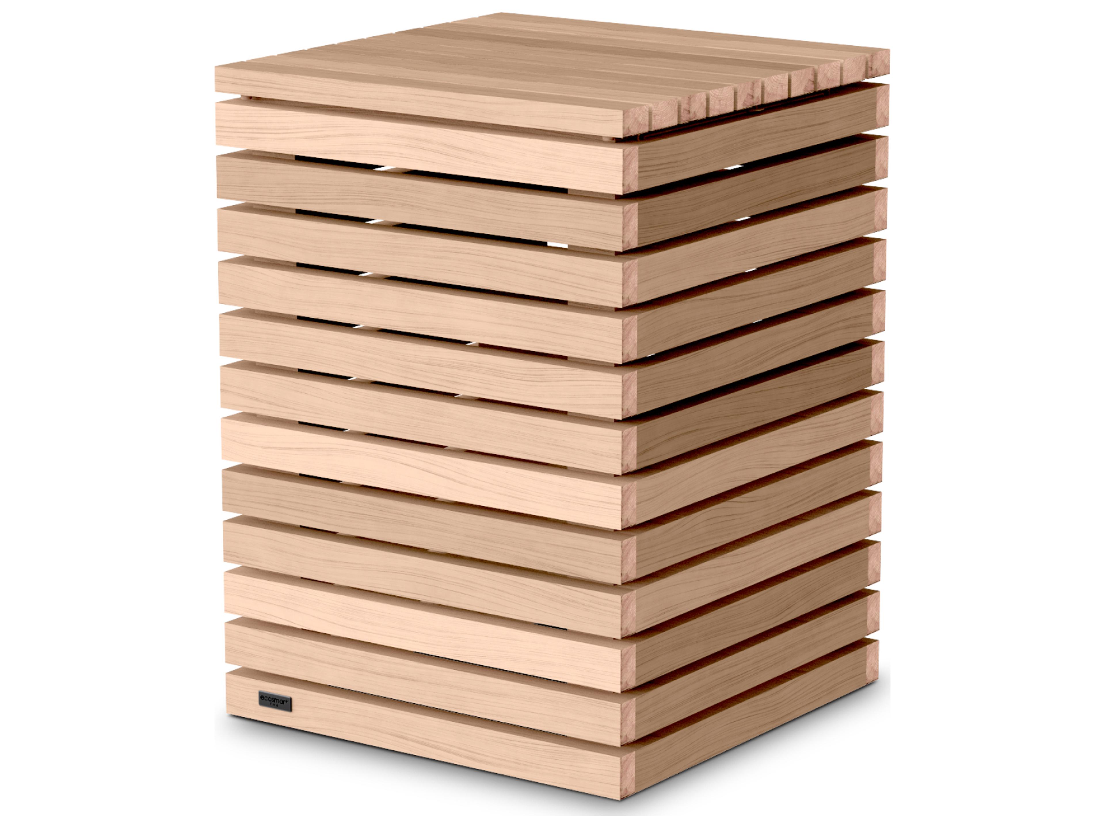 EcoSmart Fire Stools Teak Tan 17'' Propane Stank