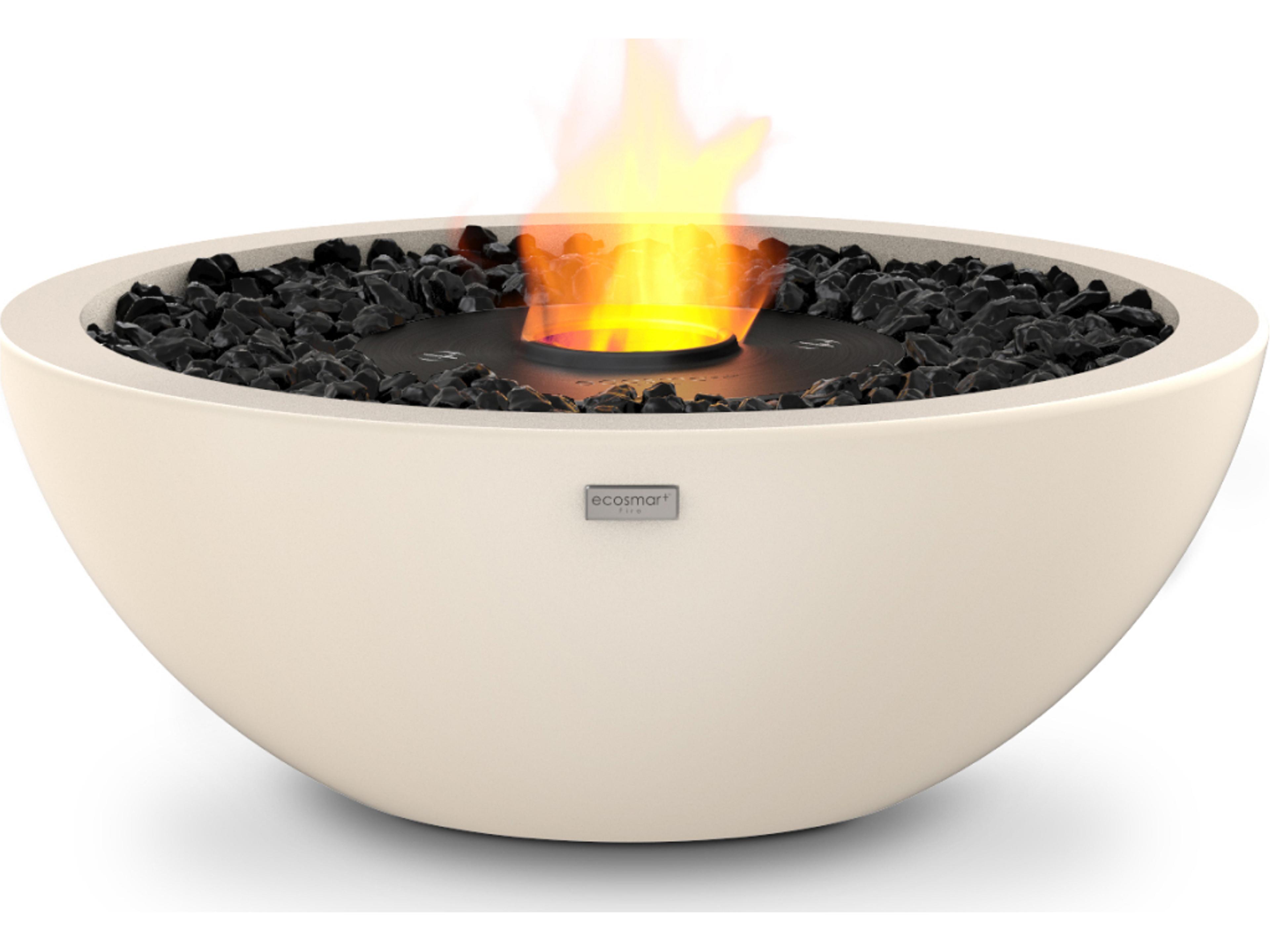 EcoSmart Fire Mix Round Fire Pit Bowl with Ethanol Burner Black