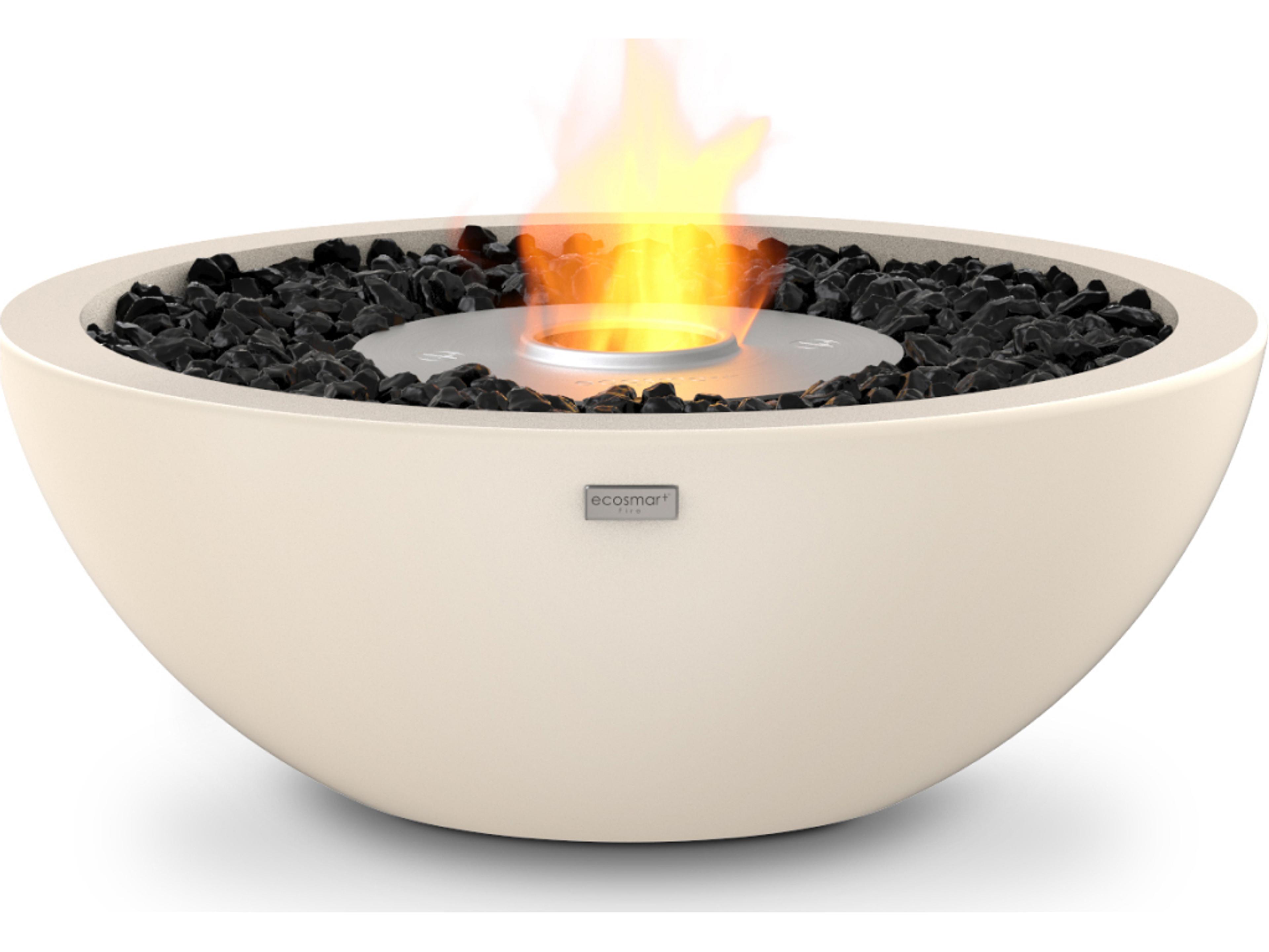EcoSmart Fire Mix Round Fire Pit Bowl with Ethanol Burner Black