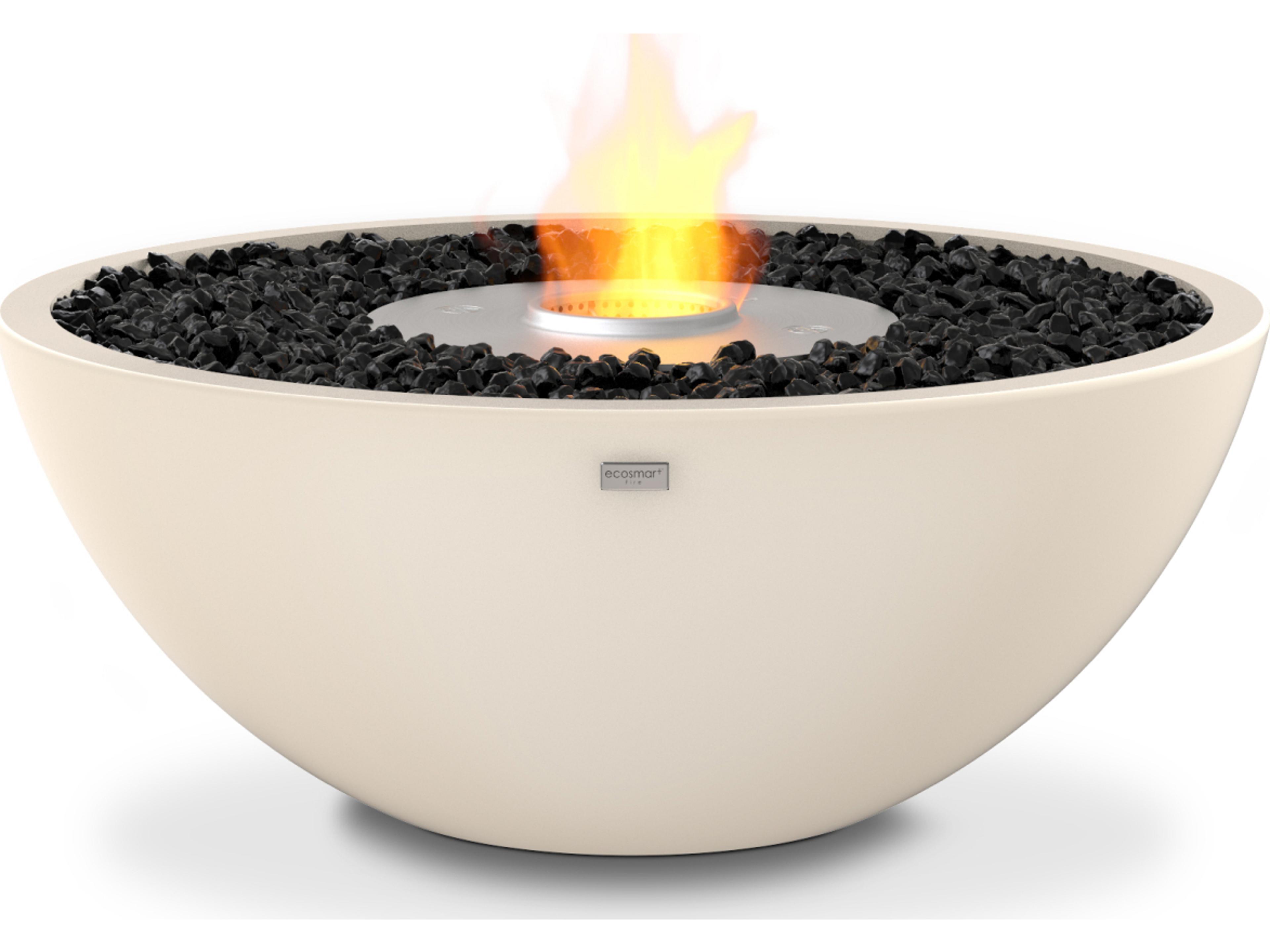 EcoSmart Fire Mix Round Fire Pit Bowl with Ethanol Burner Black