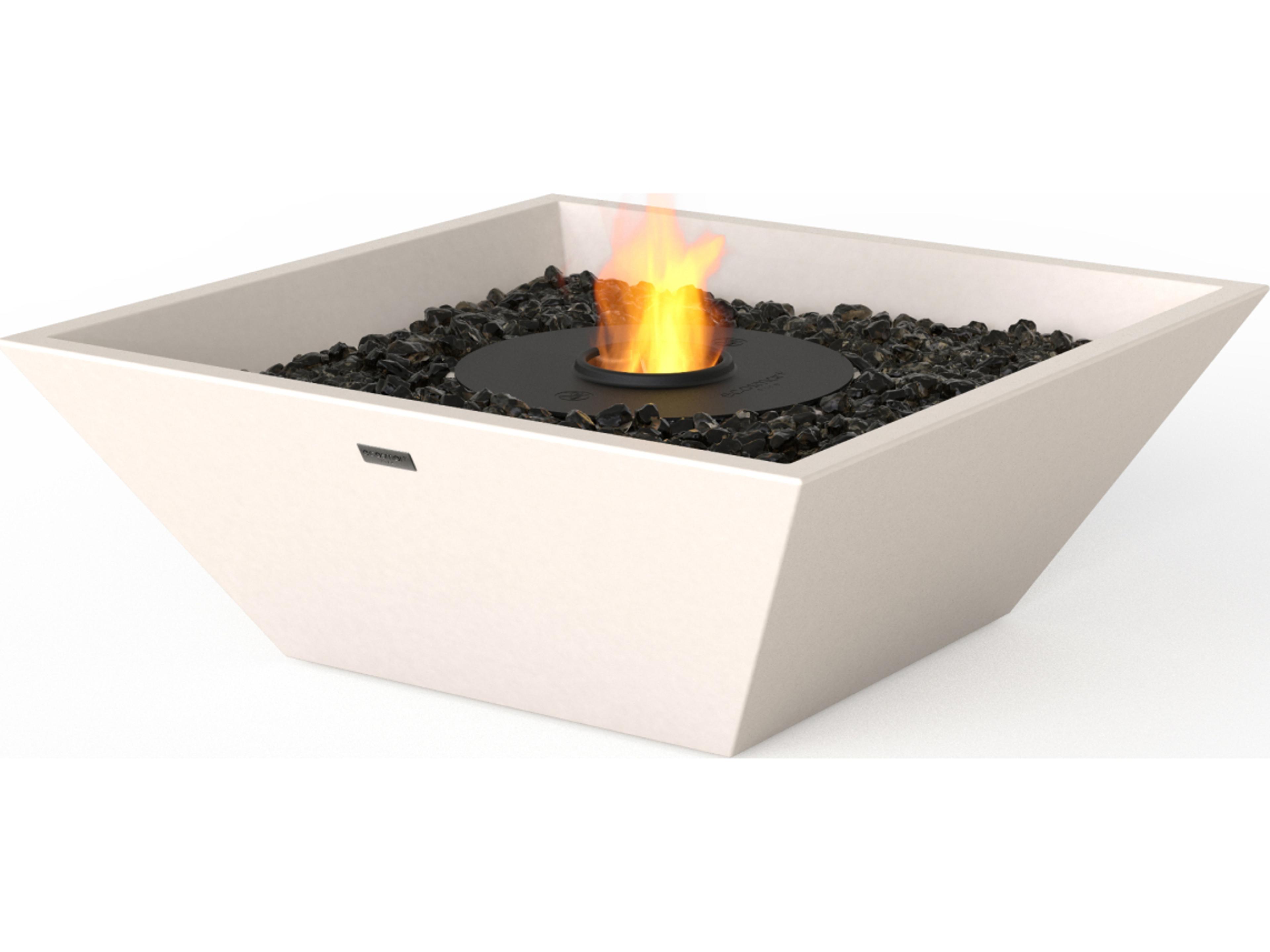 EcoSmart Fire Nova Square Fire Pit Bowl with Ethanol Burner Black