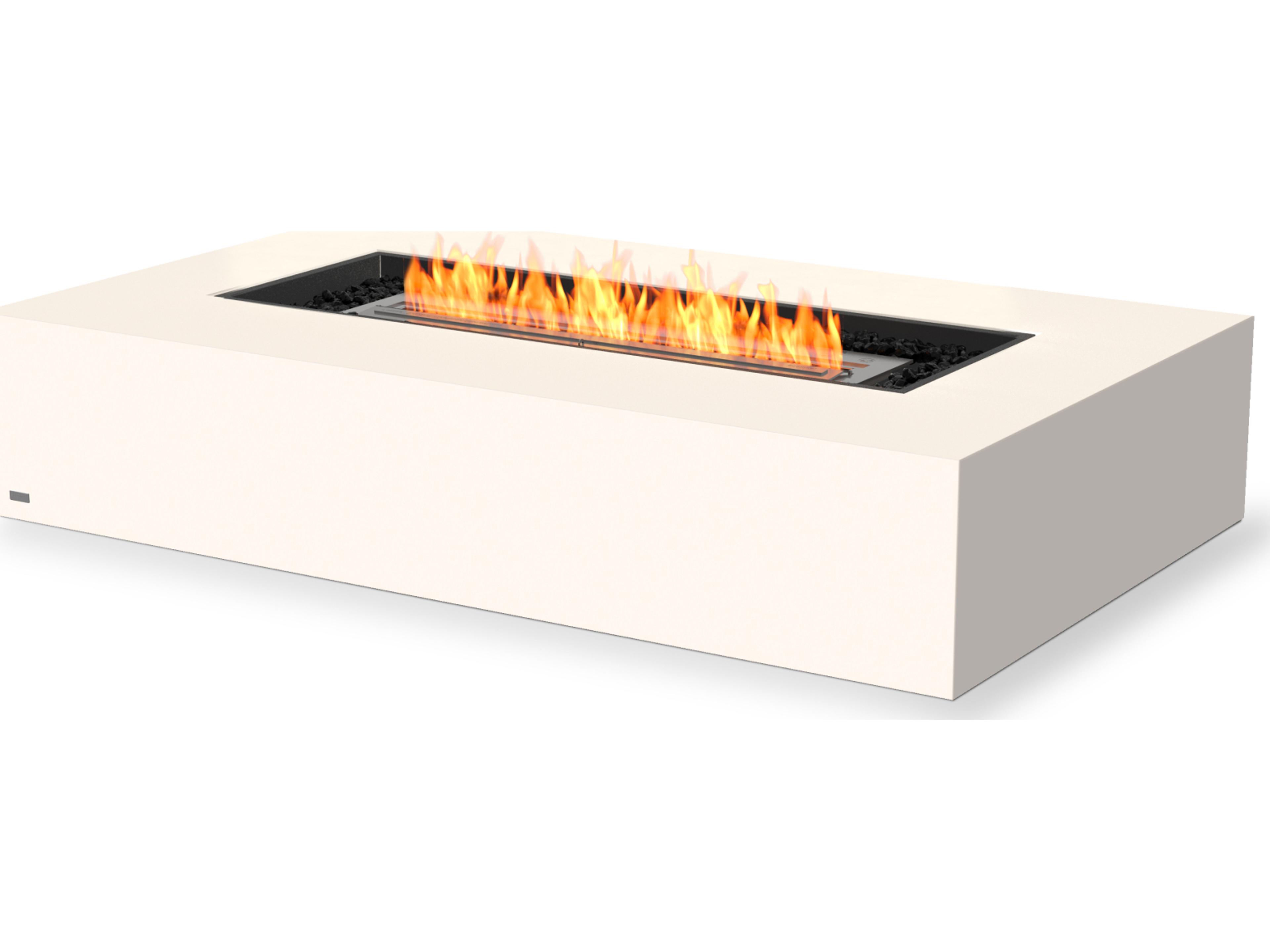 Wharf 65 Inch Rectangular Bioethanol Fire Pit Table