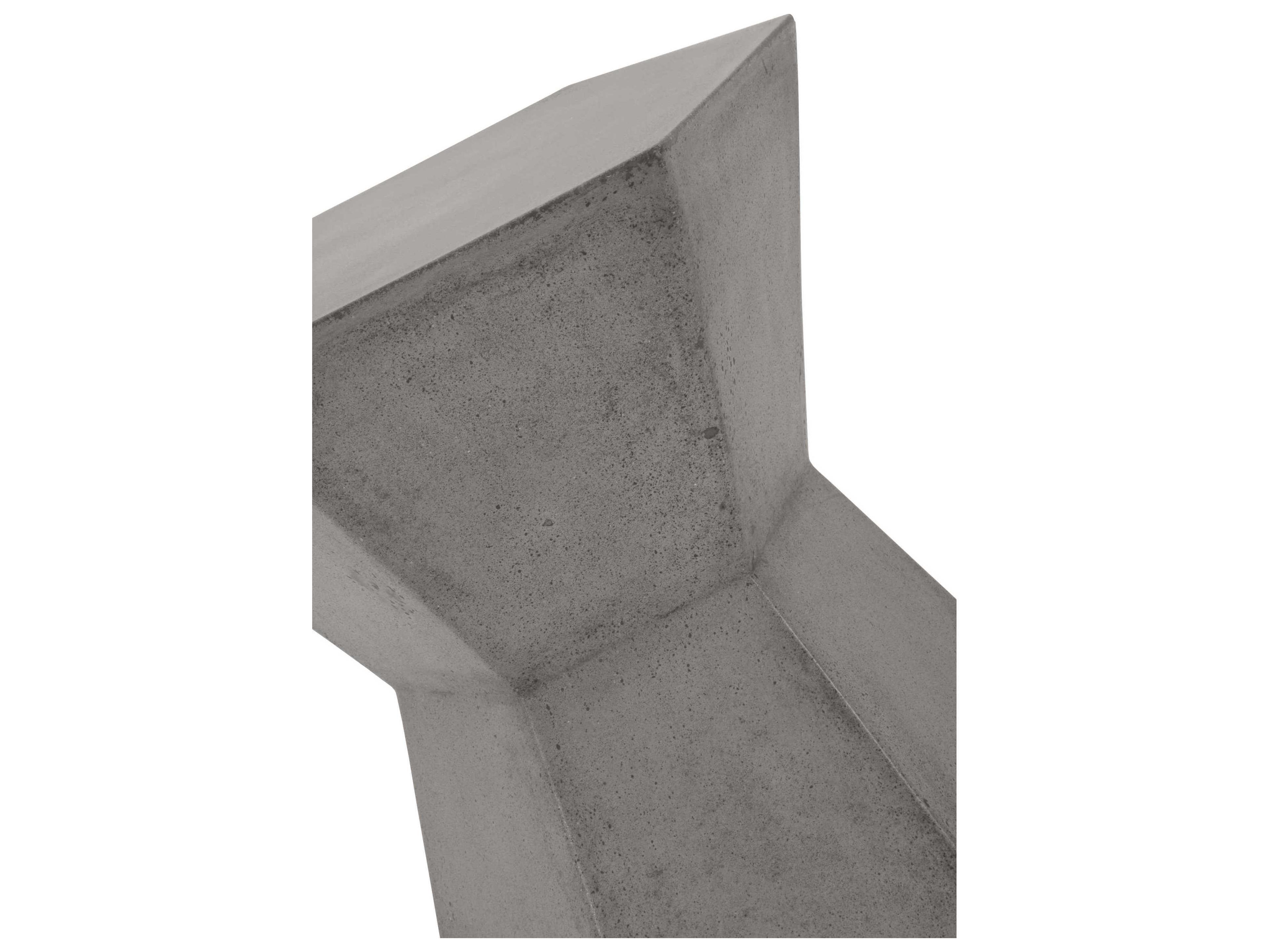 Essentials for Living Outdoor District Slate Grey Concrete Hexagon End Table