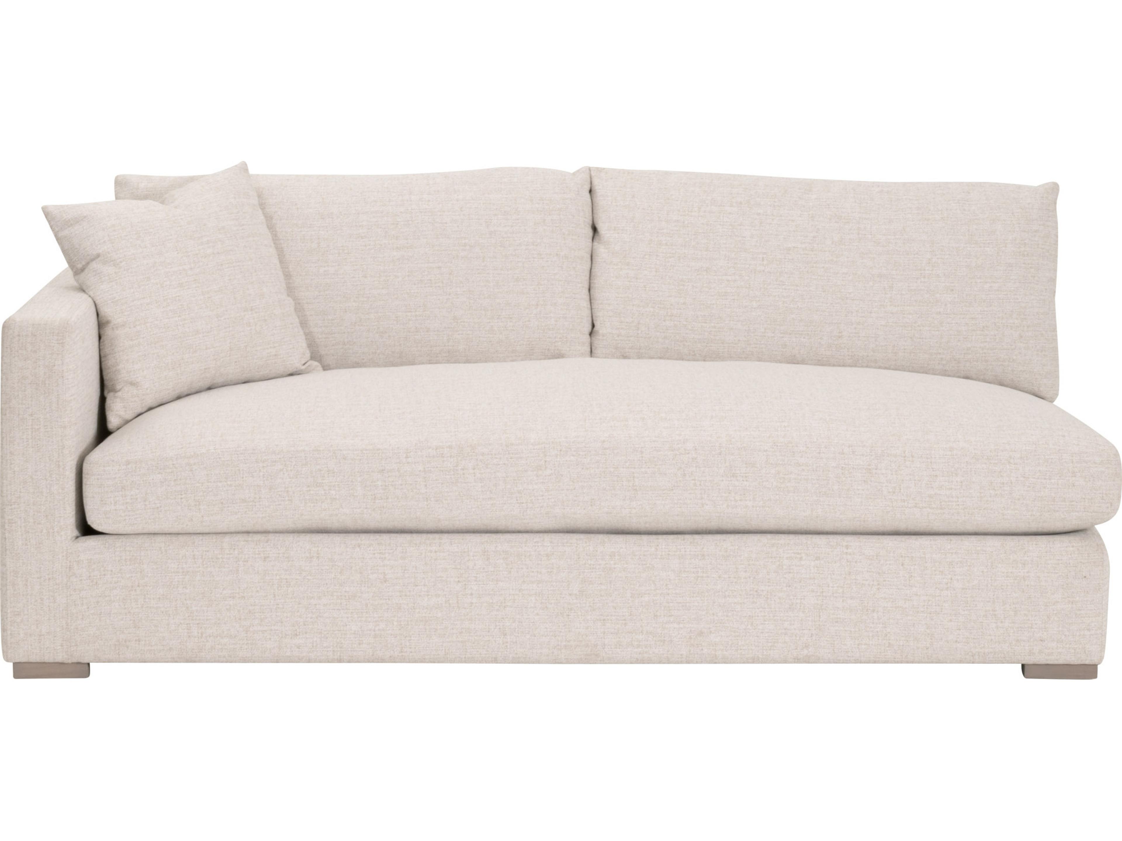 Essentials for Living Outdoor Stitch & Hand - Bedroom Dining Newport Wood Cushion Sofa Left Facing