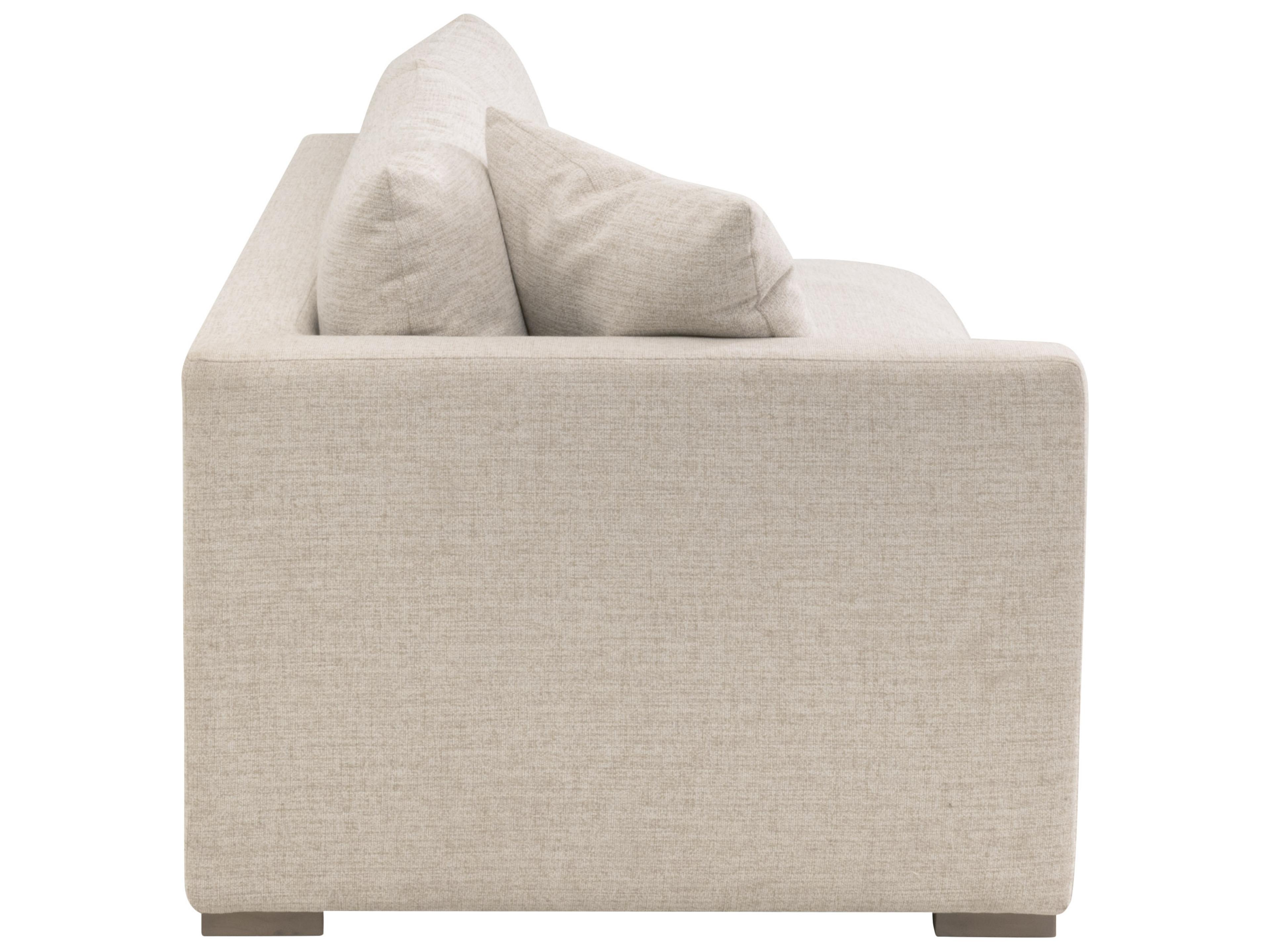Essentials for Living Outdoor Stitch & Hand - Bedroom Dining Newport Wood Cushion Sofa Left Facing