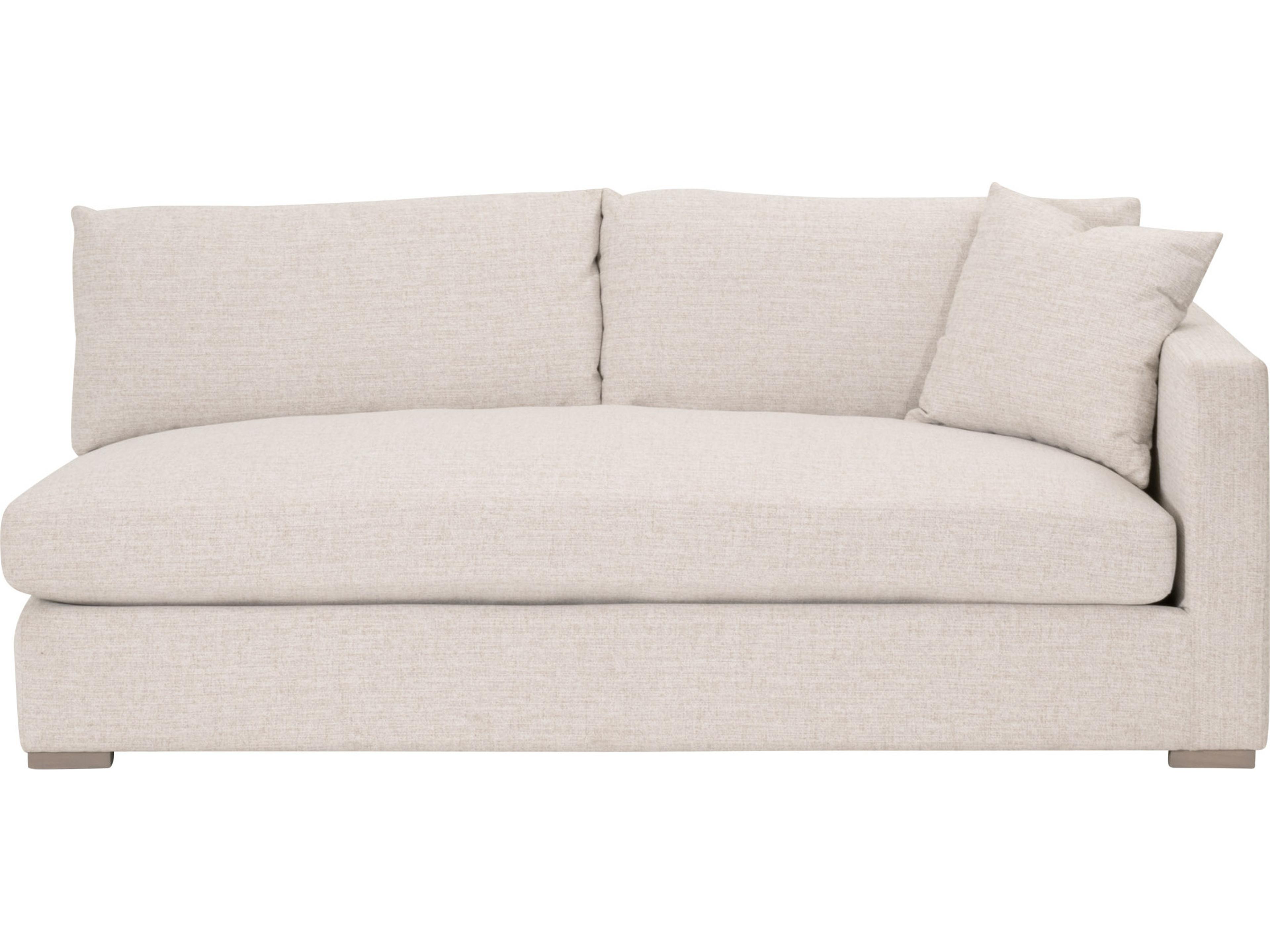 Essentials for Living Outdoor Stitch & Hand - Bedroom Dining Newport Wood Cushion Sofa Right Facing