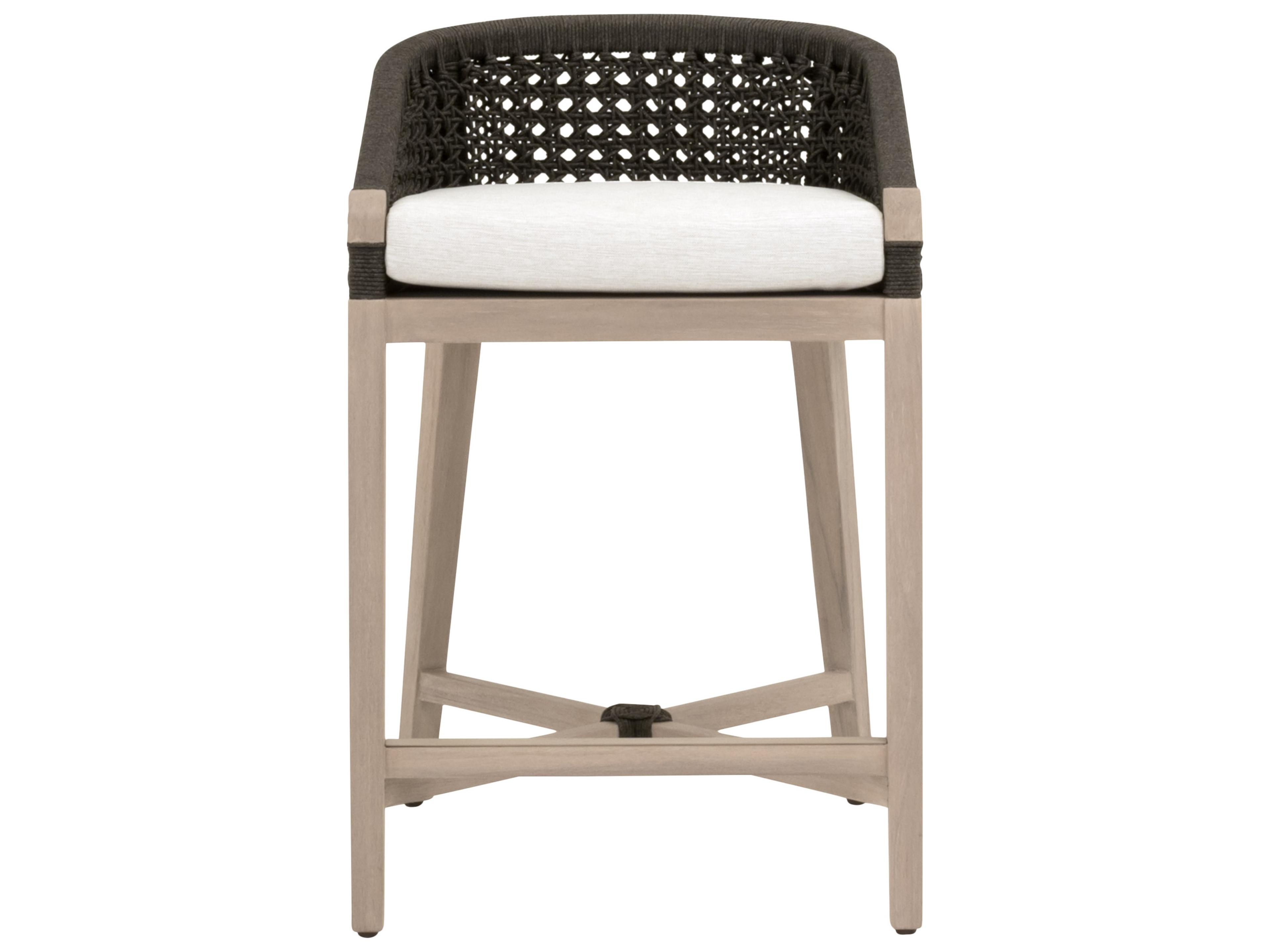 Essentials for Living Outdoor Woven - Outdoor - Montecito Fabric Cushion Counter Stool
