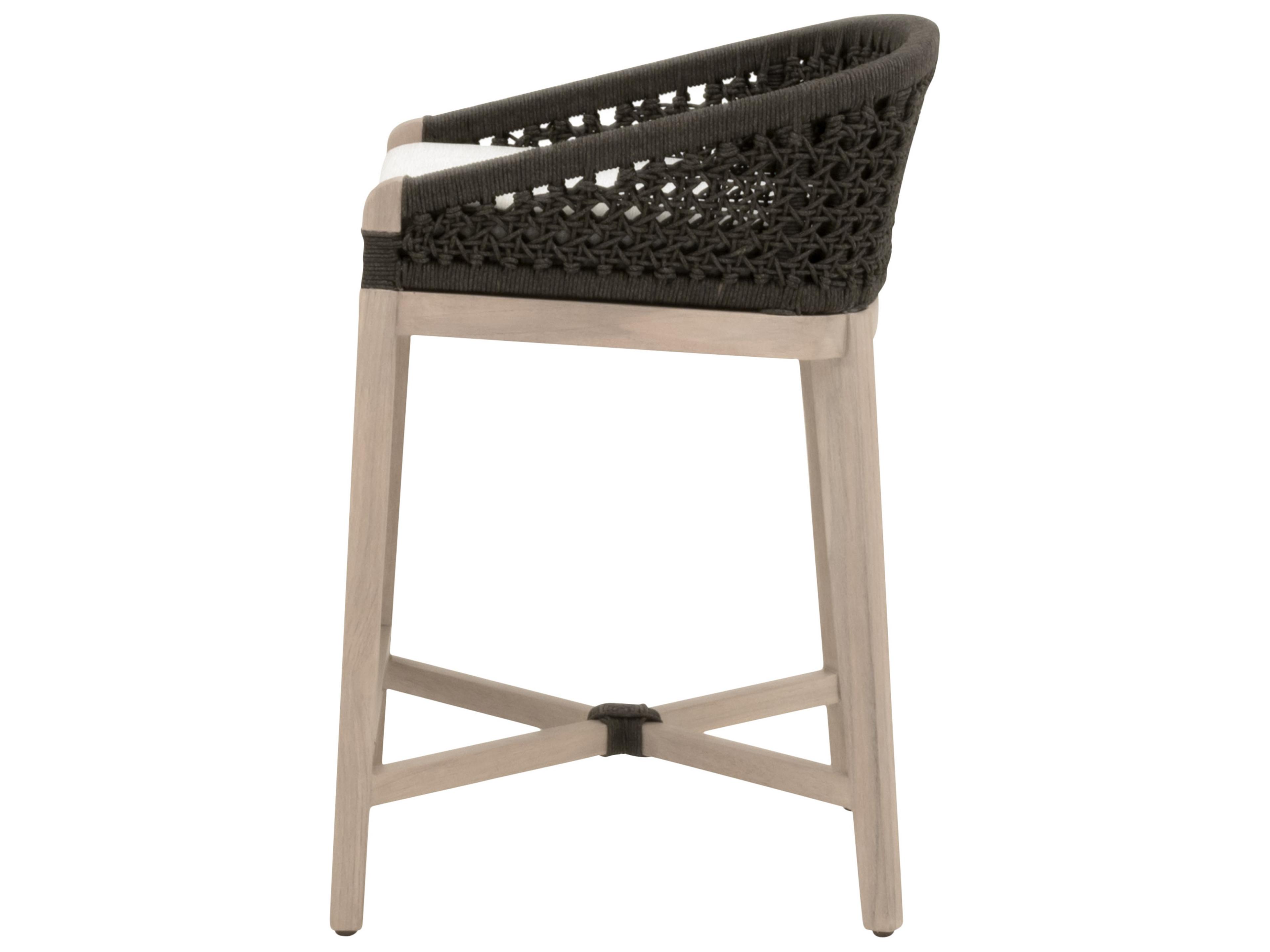 Essentials for Living Outdoor Woven - Outdoor - Montecito Fabric Cushion Counter Stool