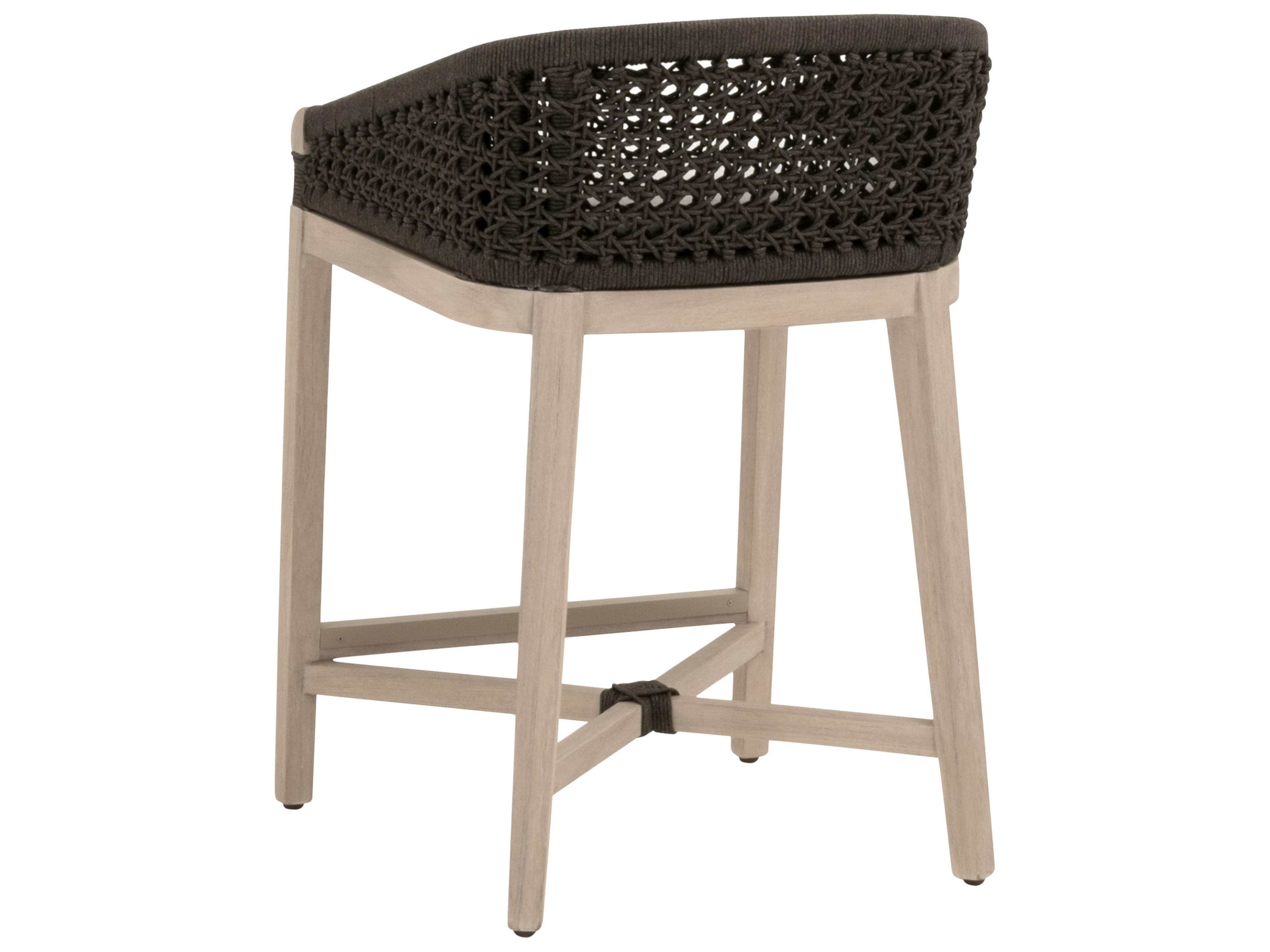 Essentials for Living Outdoor Woven - Outdoor - Montecito Fabric Cushion Counter Stool