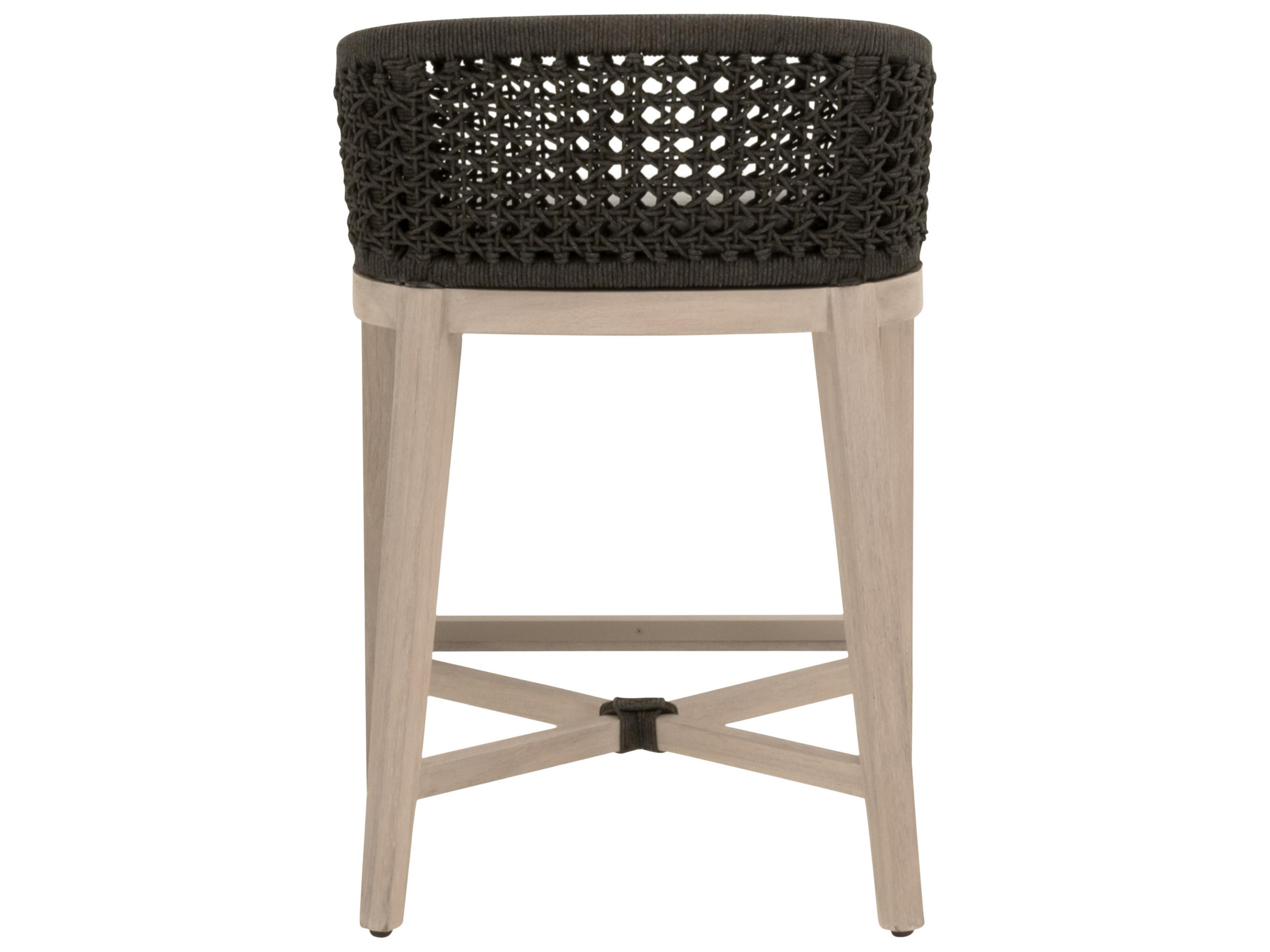 Essentials for Living Outdoor Woven - Outdoor - Montecito Fabric Cushion Counter Stool