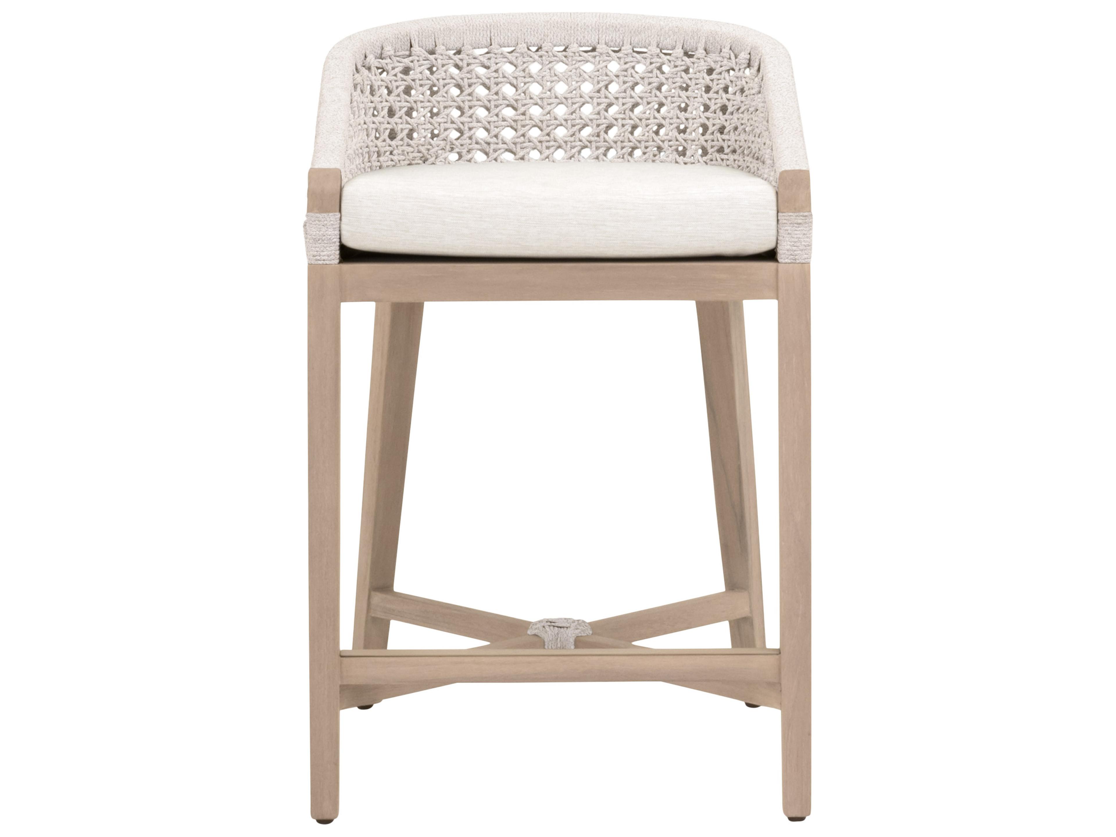 Essentials for Living Outdoor Woven - Outdoor Montecito Fabric Cushion Counter Stool