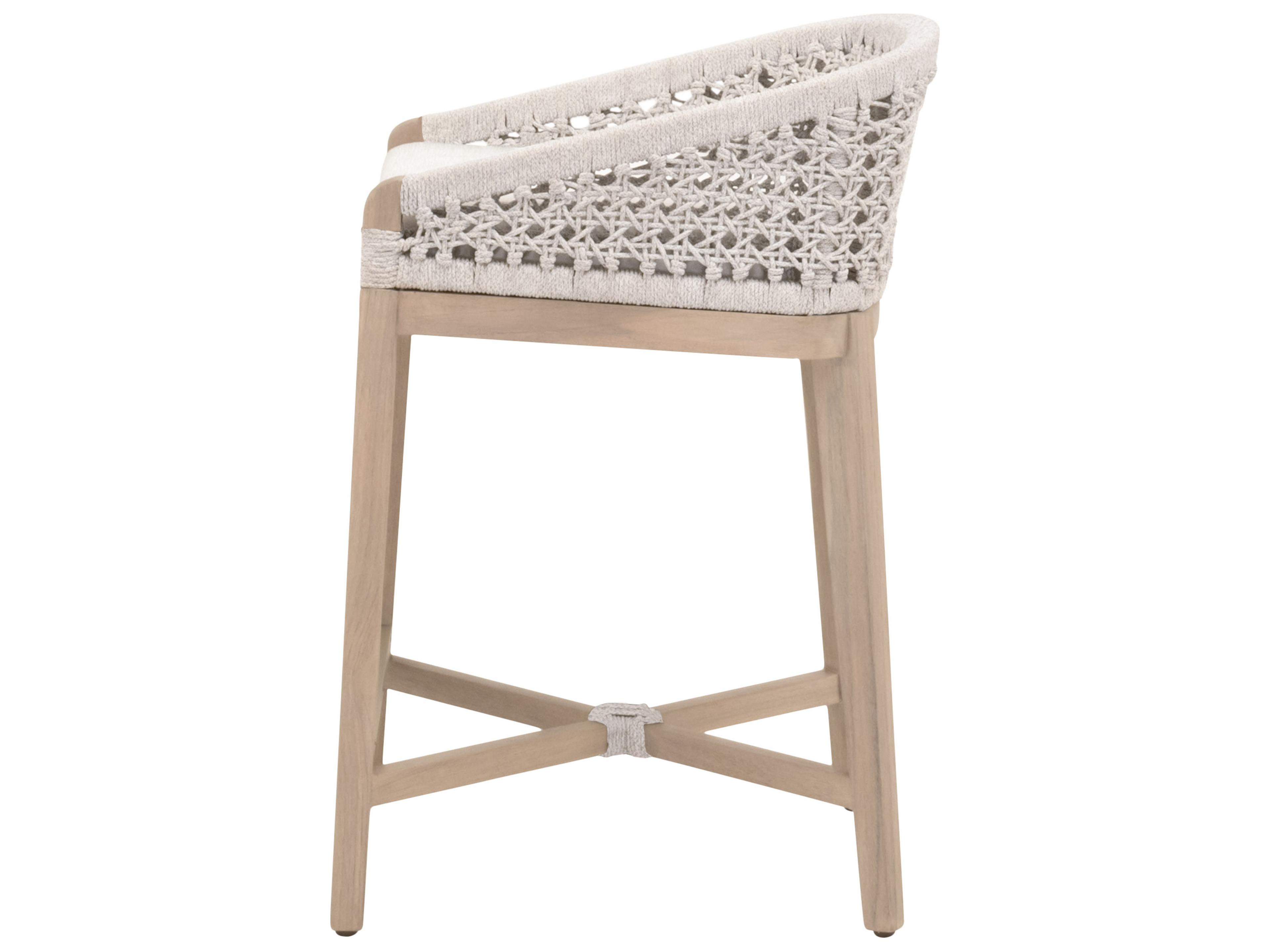 Essentials for Living Outdoor Woven - Outdoor Montecito Fabric Cushion Counter Stool