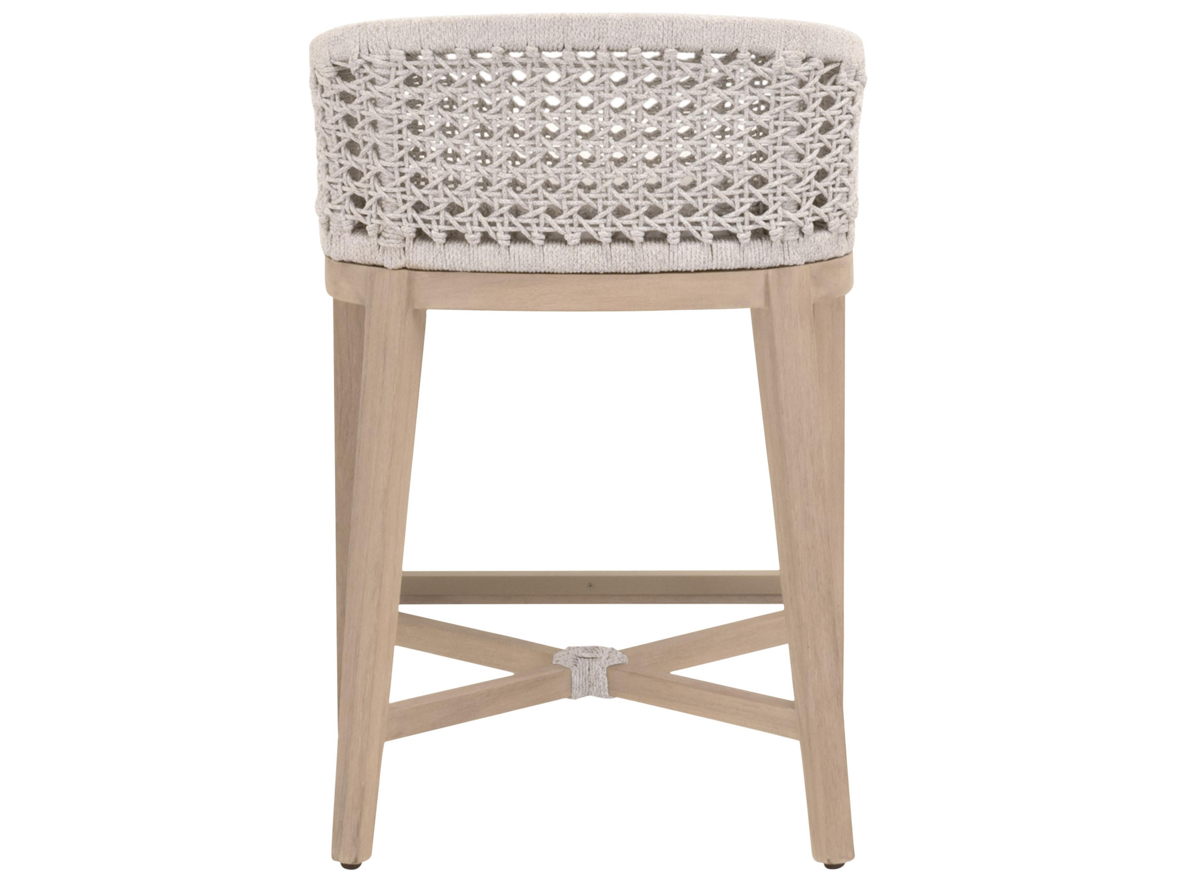 Essentials for Living Outdoor Woven - Outdoor Montecito Fabric Cushion Counter Stool