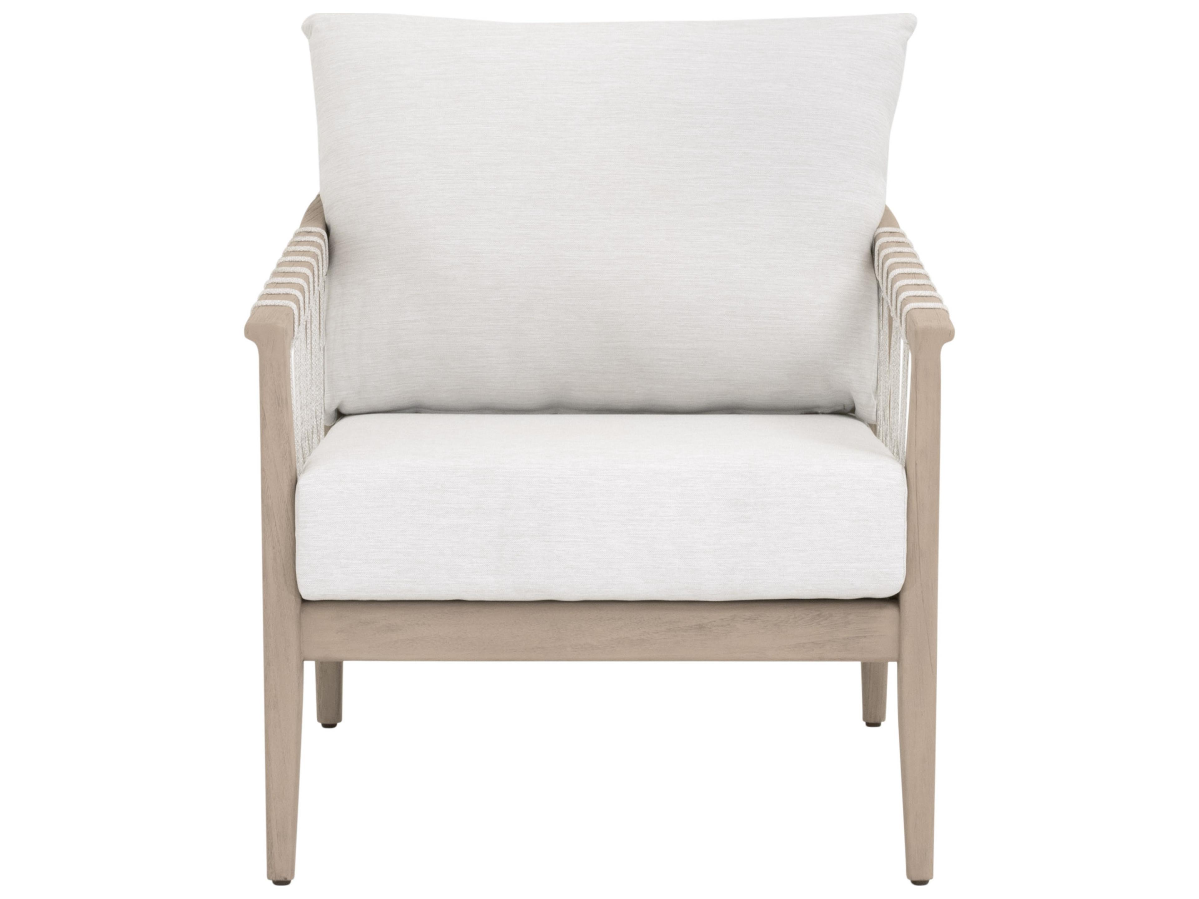 Essentials for Living Outdoor Woven - Outdoor Pacific Wood Cushion Lounge Chair