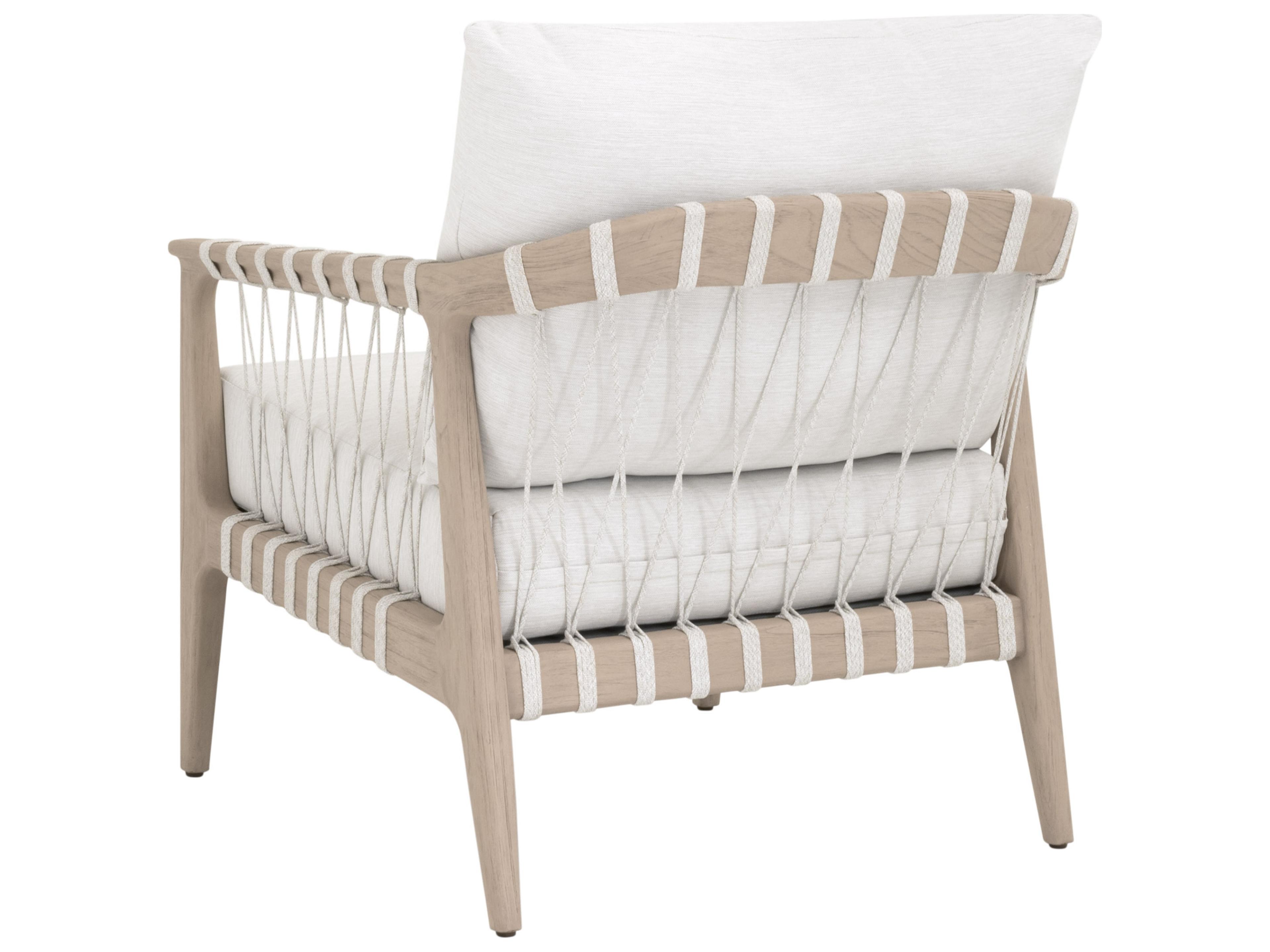 Essentials for Living Outdoor Woven - Outdoor Pacific Wood Cushion Lounge Chair