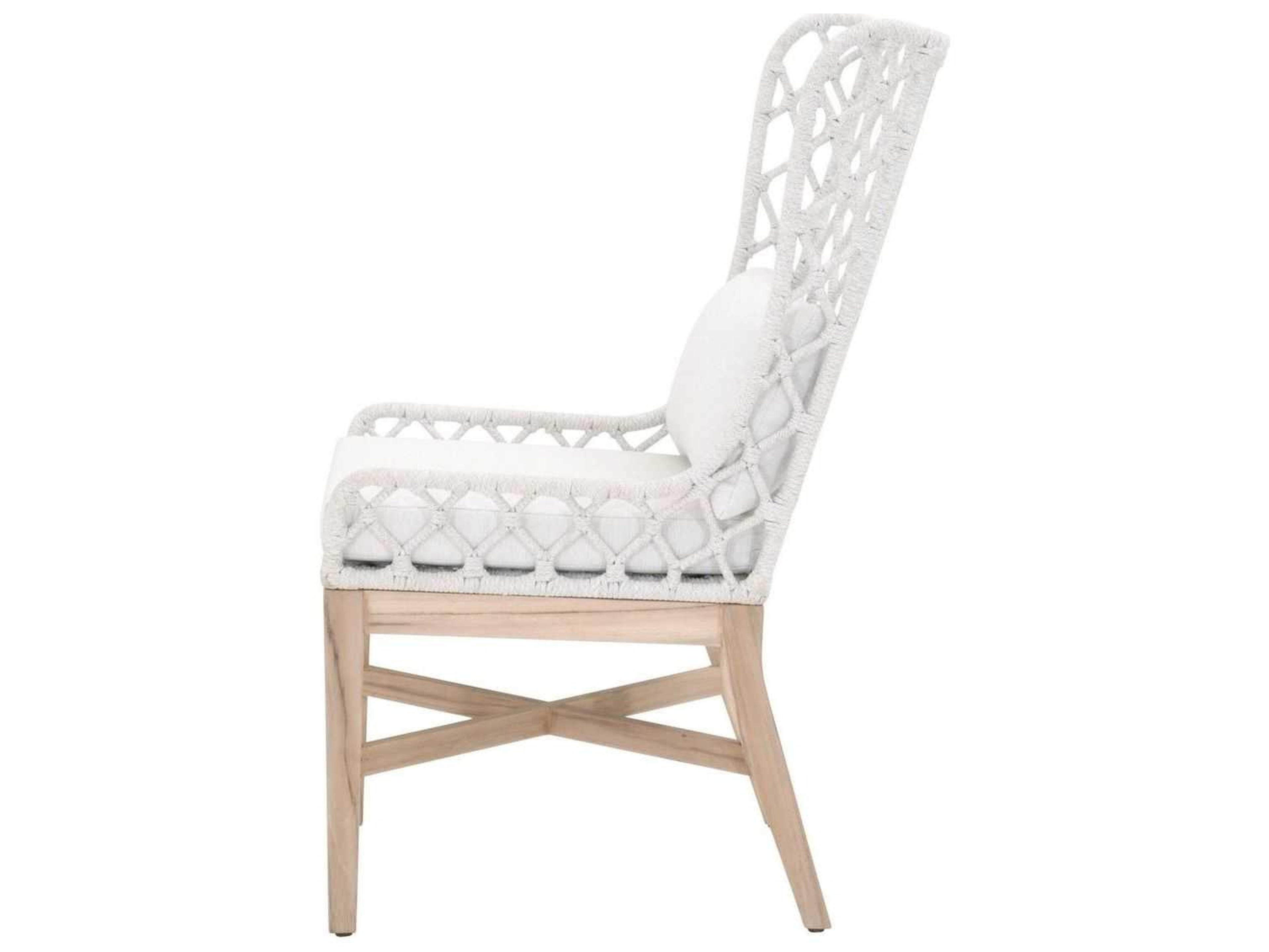 Luxecor Respite Outdoor Rope White Speckle Flat Cushion Lounge Chair