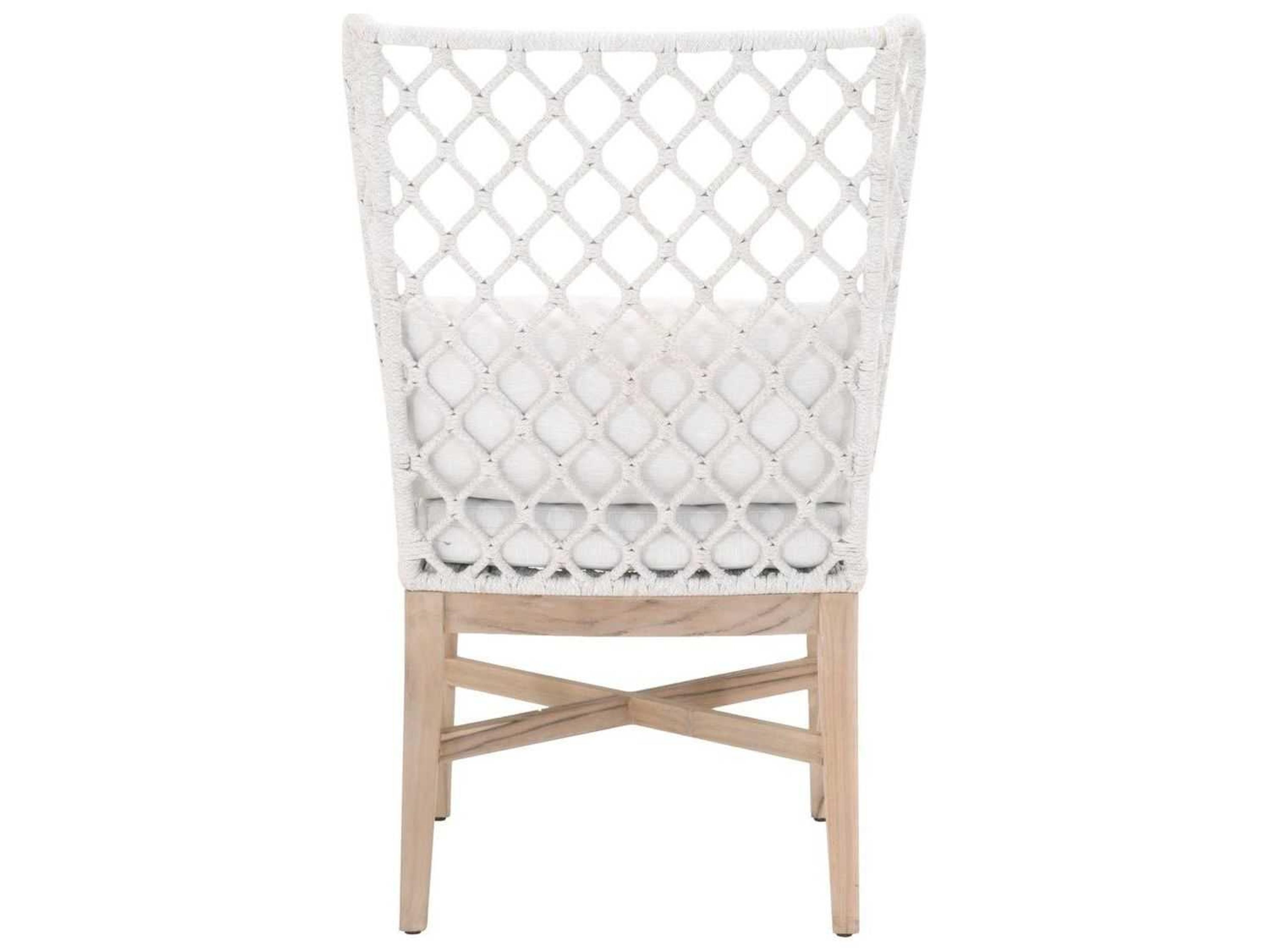 Luxecor Respite Outdoor Rope White Speckle Flat Cushion Lounge Chair