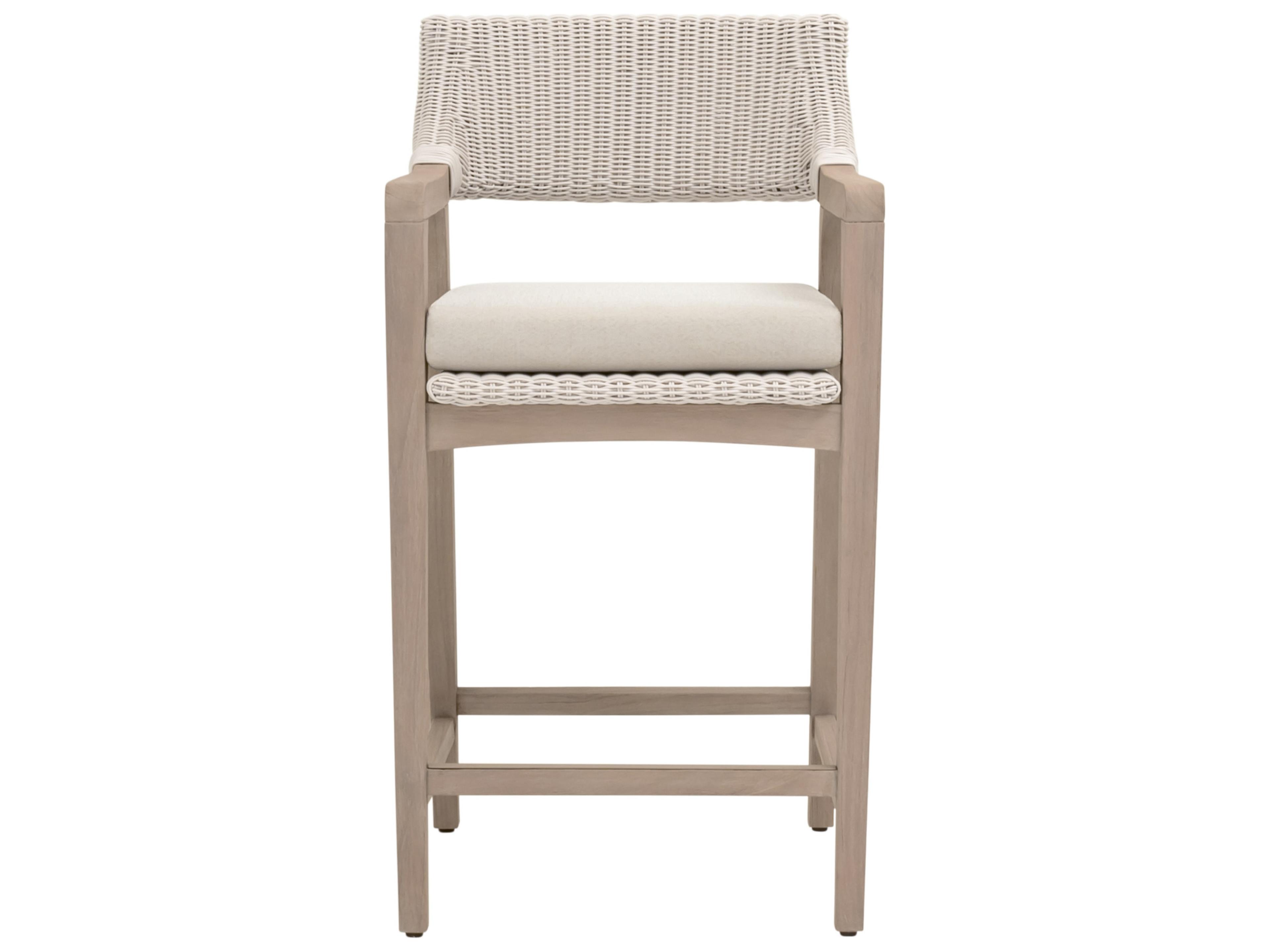 Essentials for Living Outdoor Woven - Outdoor Lucia Wicker Cushion Counter Stool