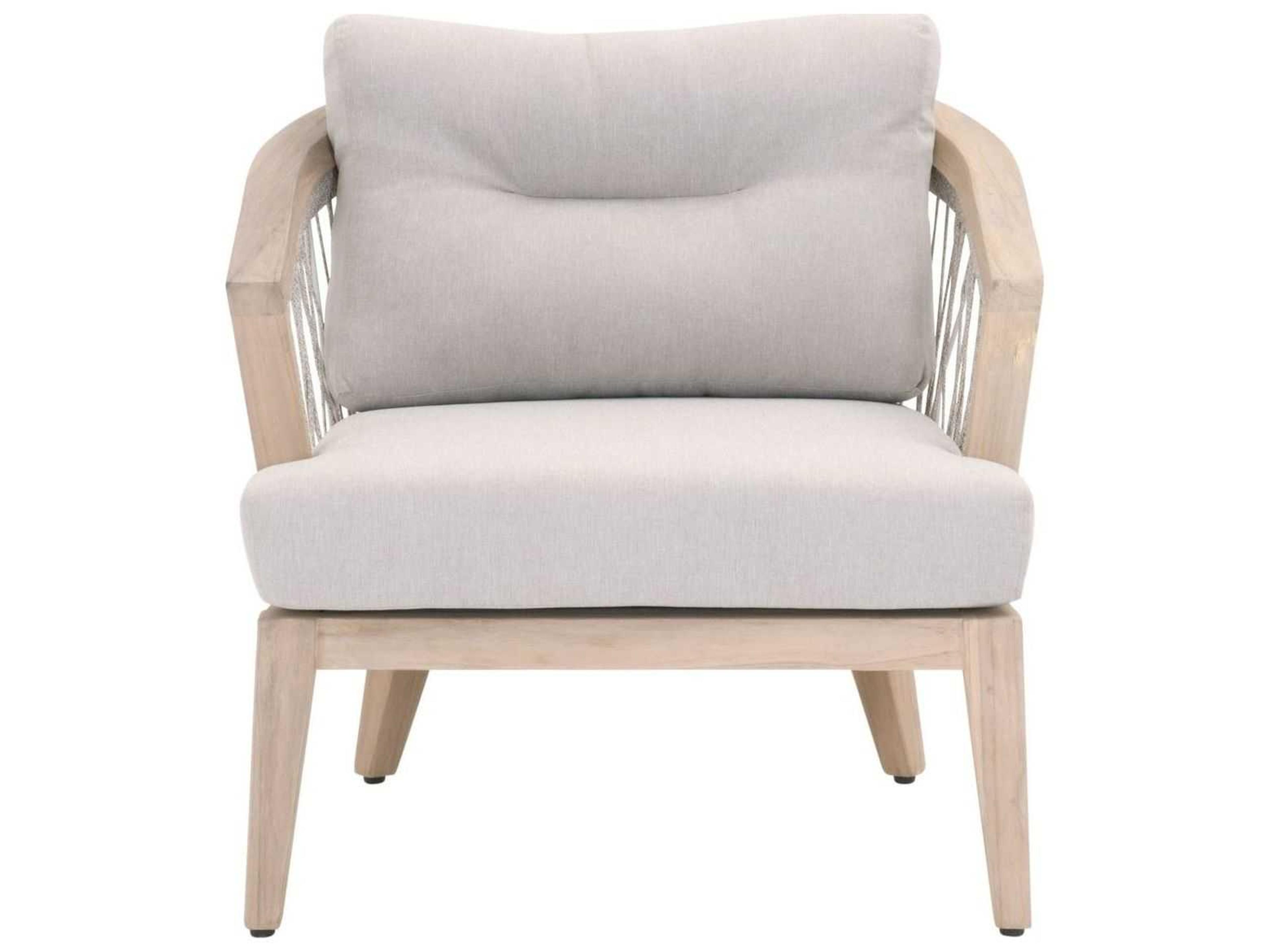 Luxecor Respite Outdoor Rope Taupe & White / Pumice Cushion Lounge Chair