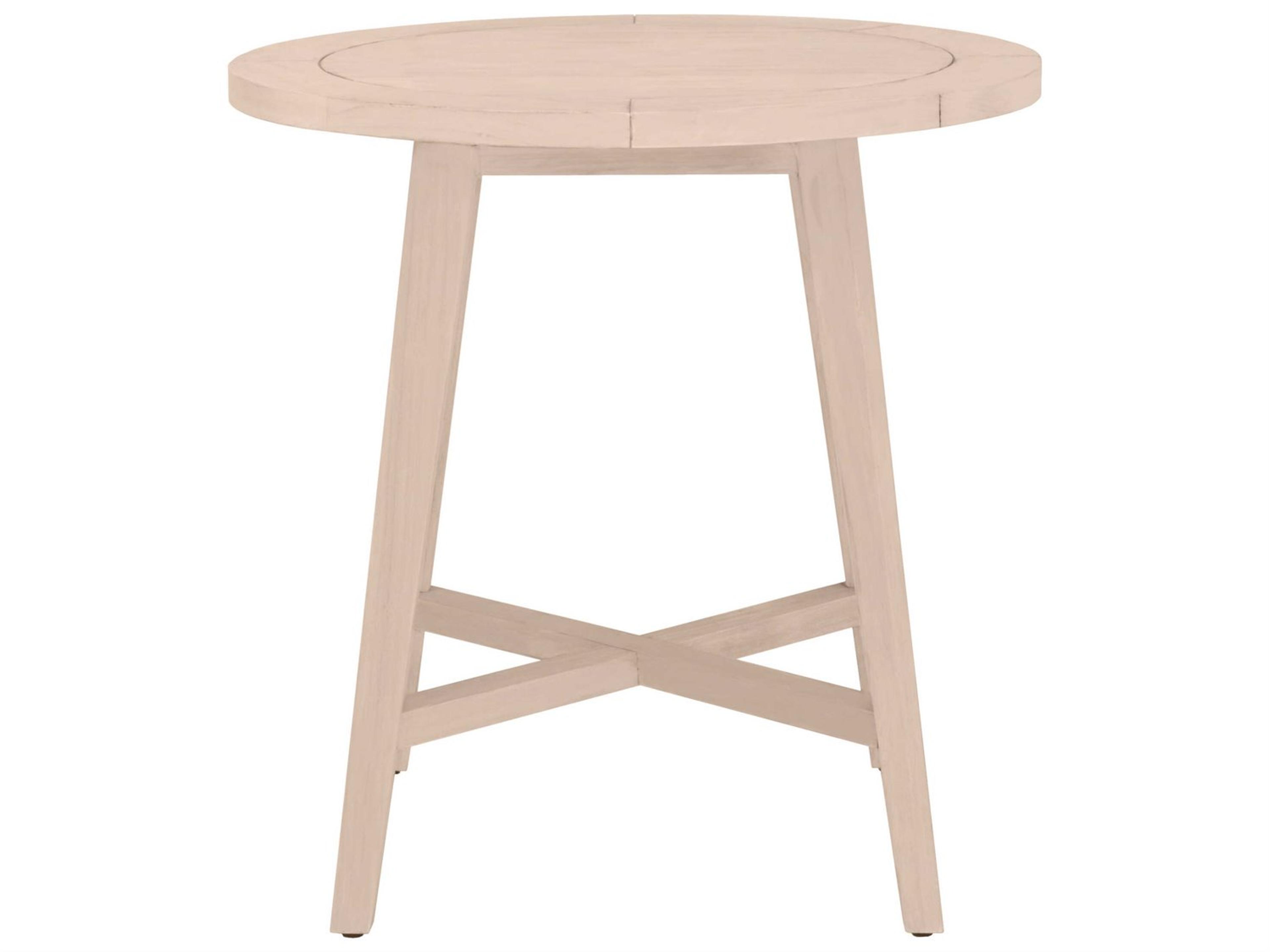 Essentials for Living Woven-Outdoor Wood Round Counter Table