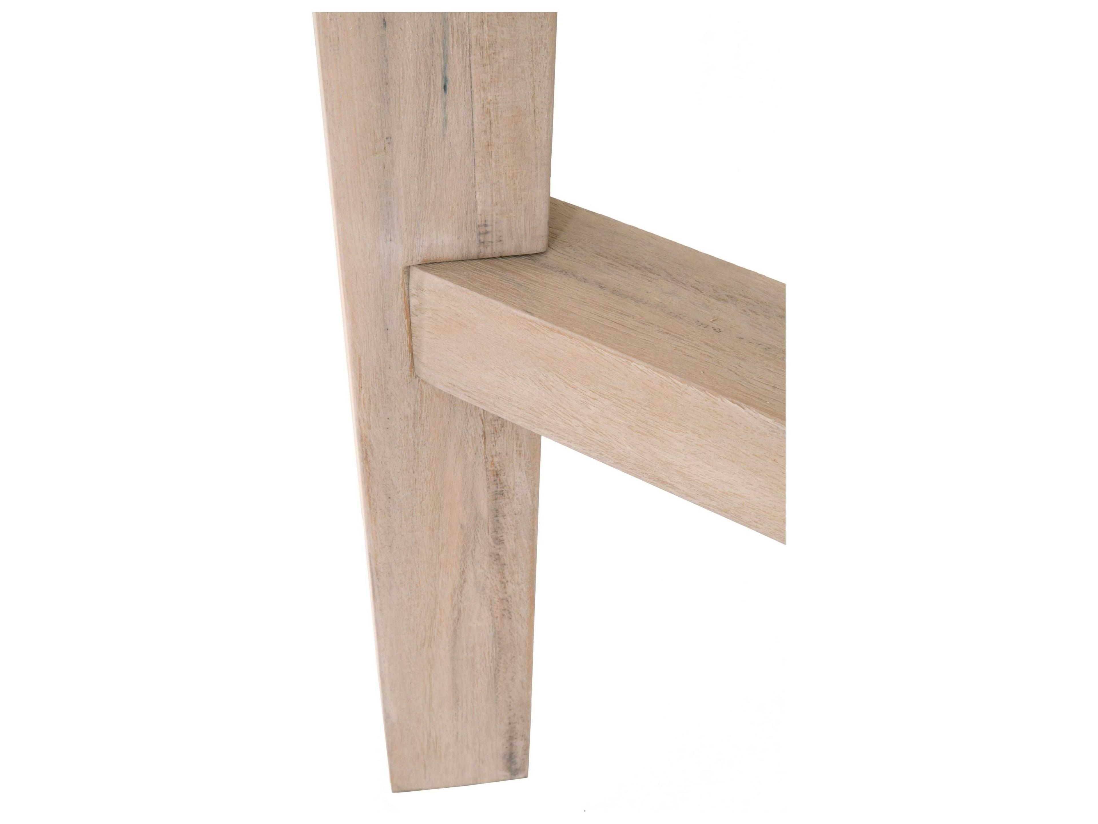 Essentials for Living Outdoor Woven Gray Teak Square Counter Table