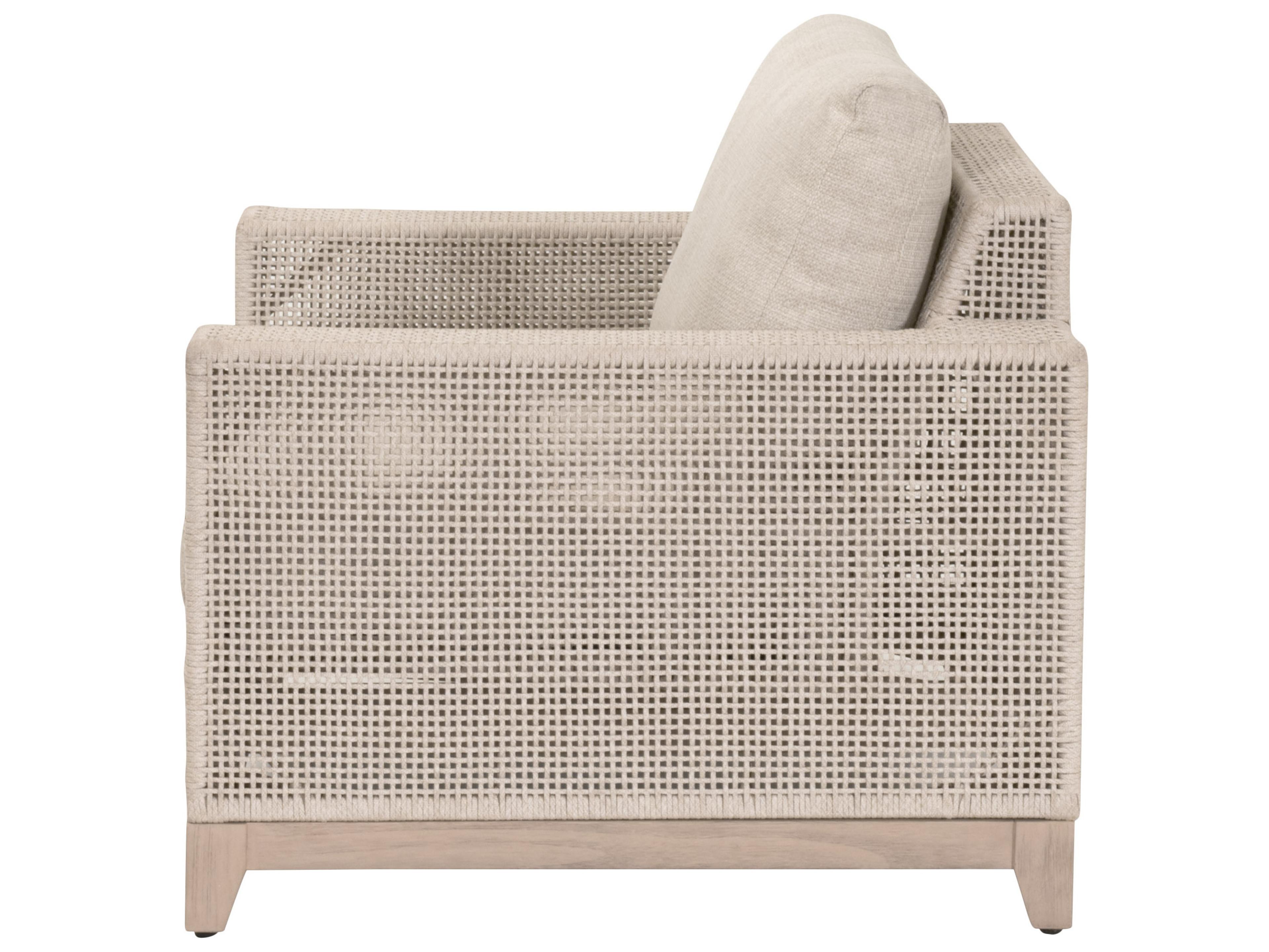 Essentials for Living Outdoor Woven - Outdoor Tropez Wood Cushion Lounge Chair