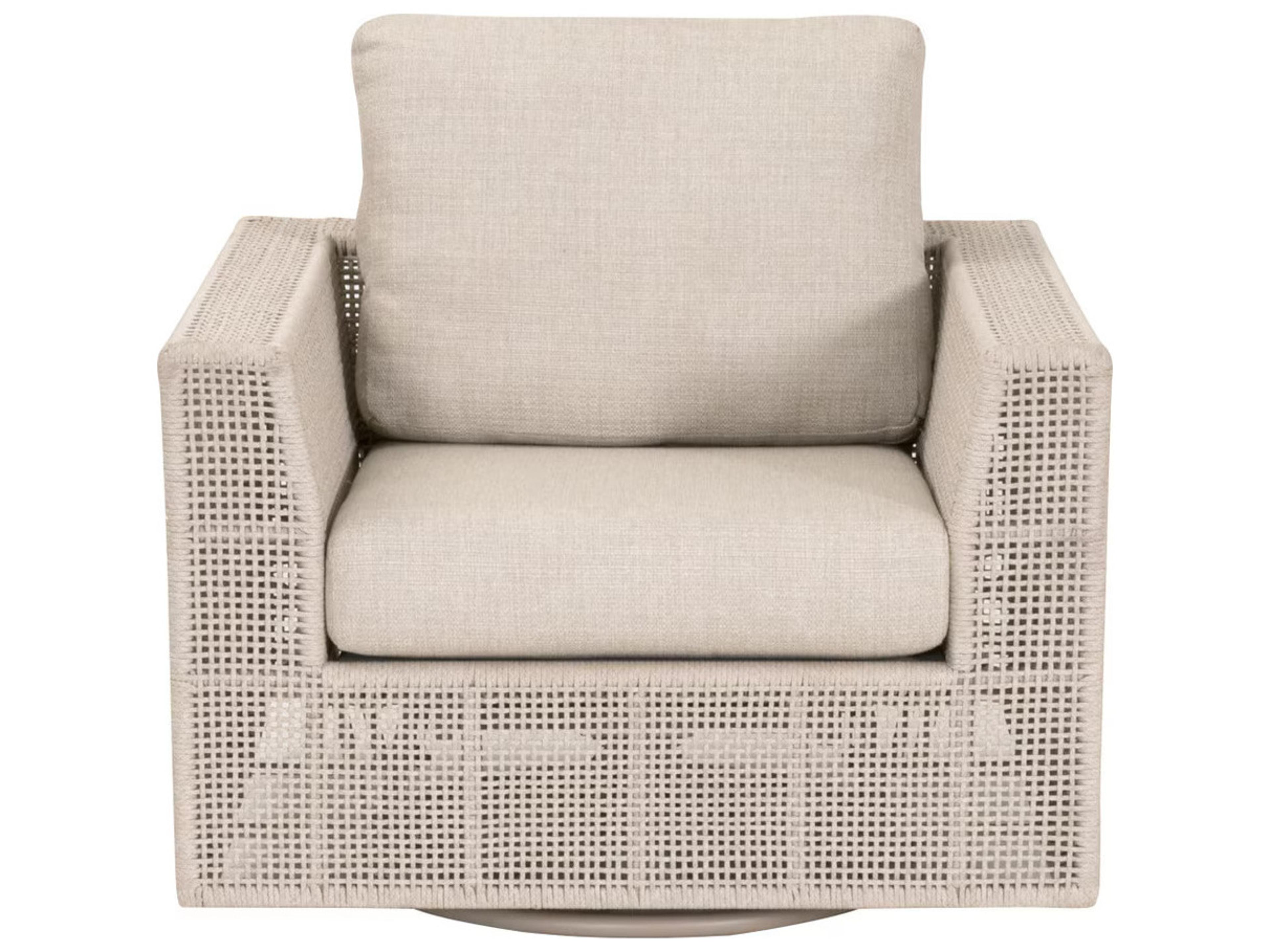 Essentials for Living Outdoor Woven - Outdoor Tropez Wood Cushion Lounge Chair