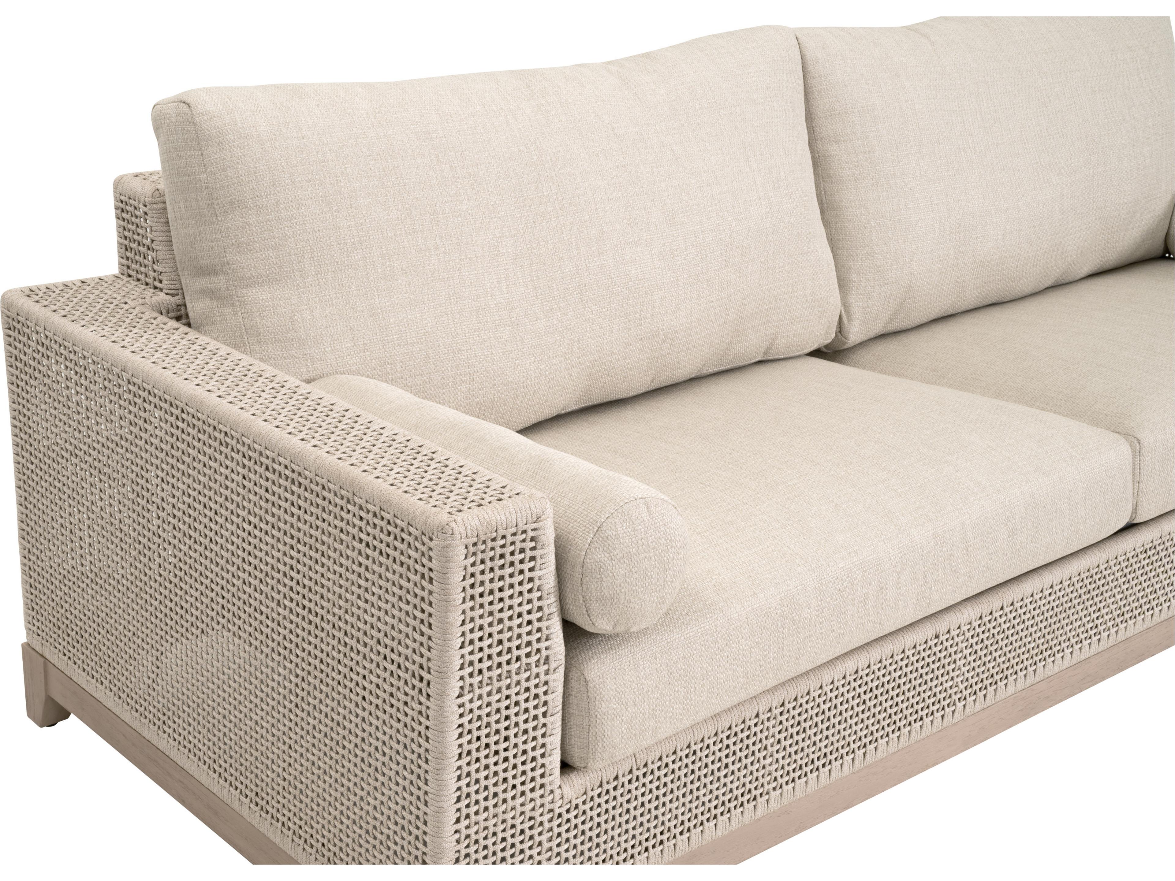 Essentials for Living Outdoor Woven - Outdoor Tropez Fabric Cushion Sofa