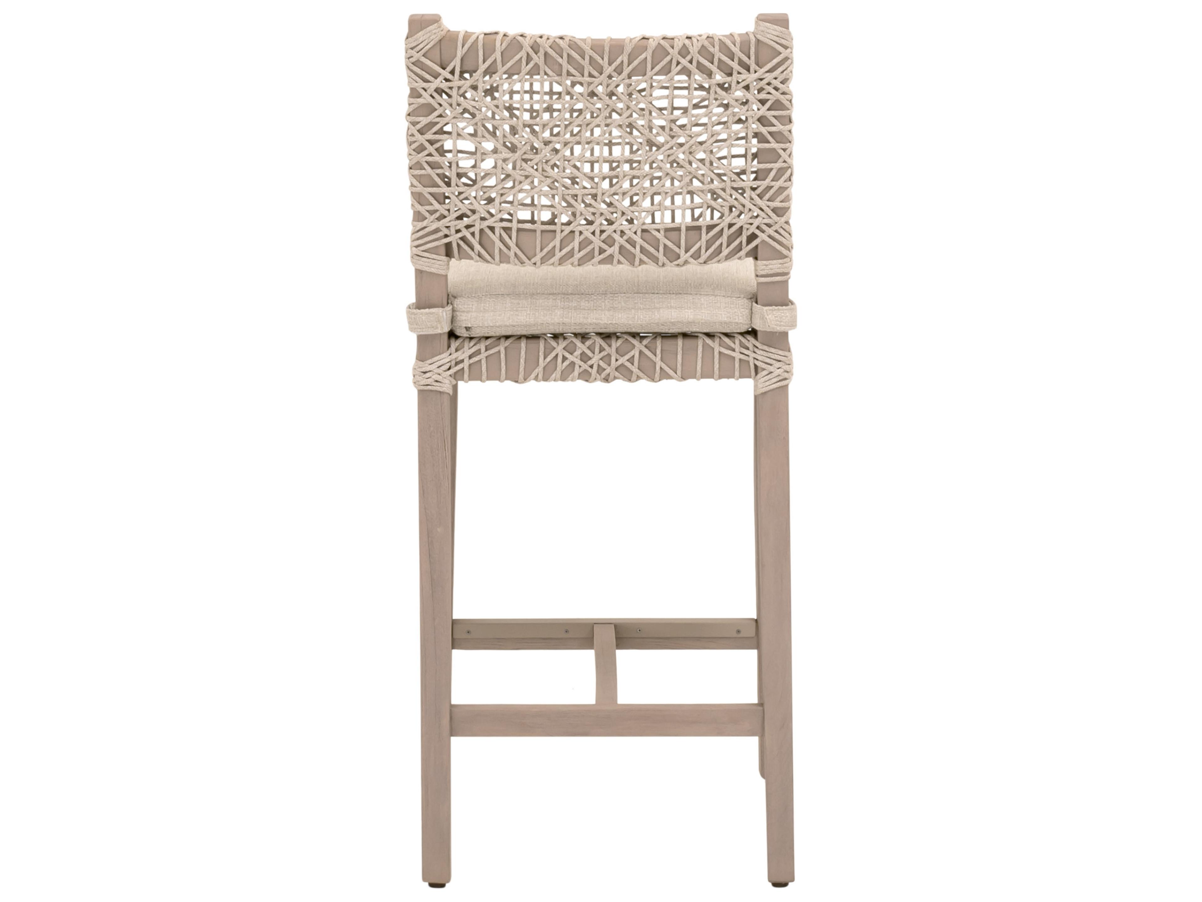 Essentials for Living Outdoor Woven - Outdoor Costa Wood Cushion Counter Stool