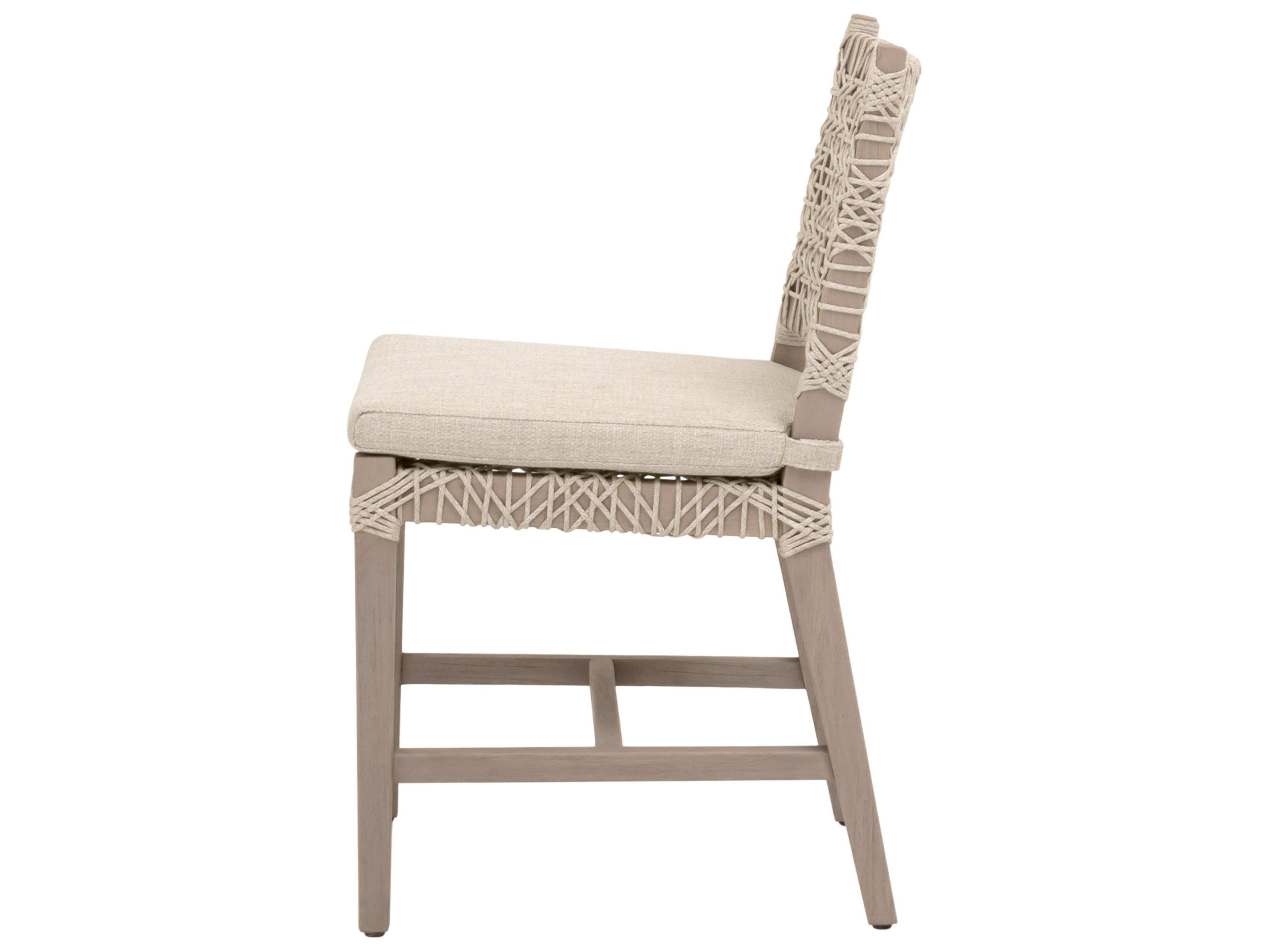 Essentials for Living Outdoor Woven - Outdoor Costa Wood Cushion Dining Chair Set of 2