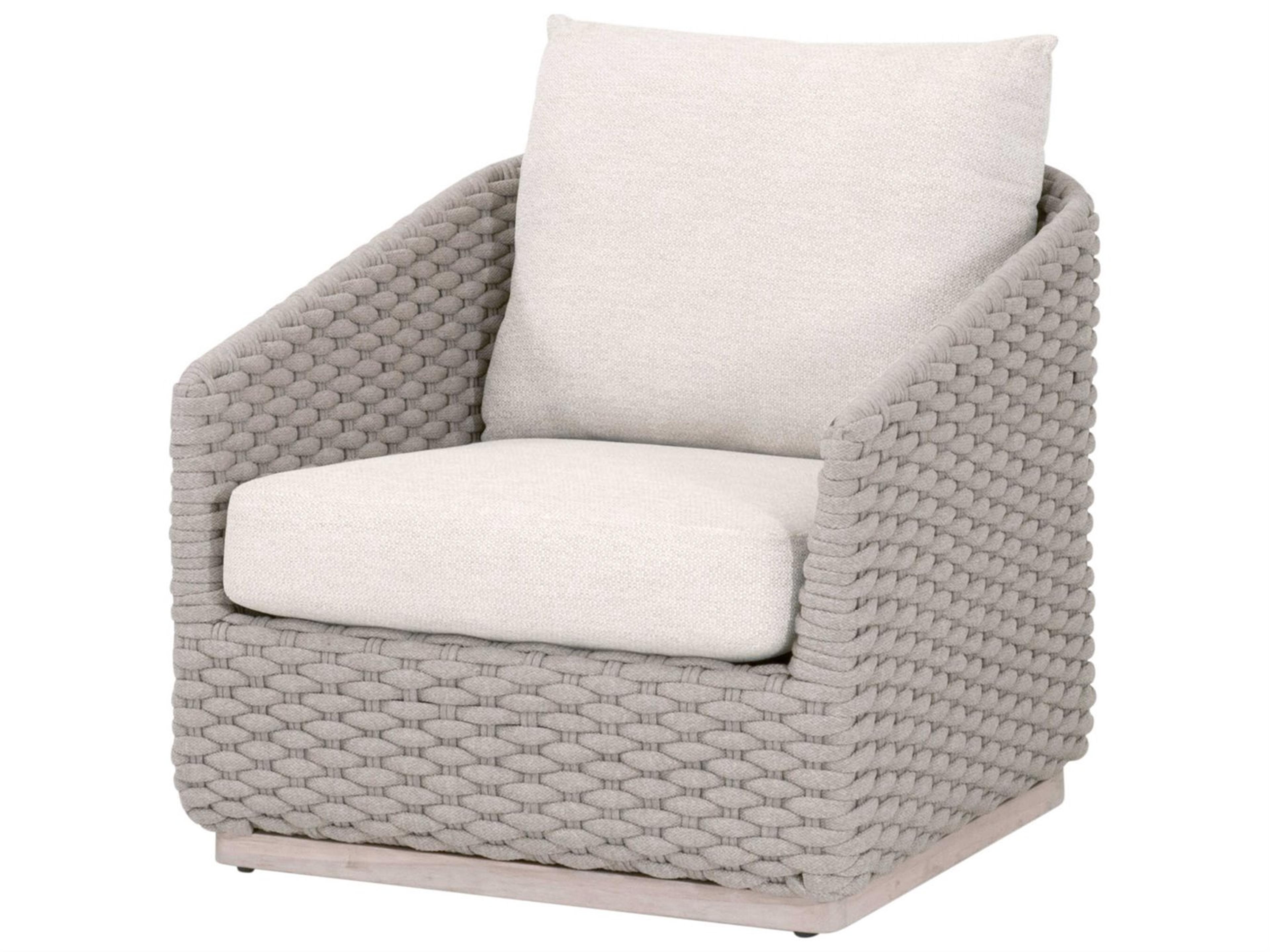 Essentials for Living Woven-Outdoor Rope Cushion Lounge Chair