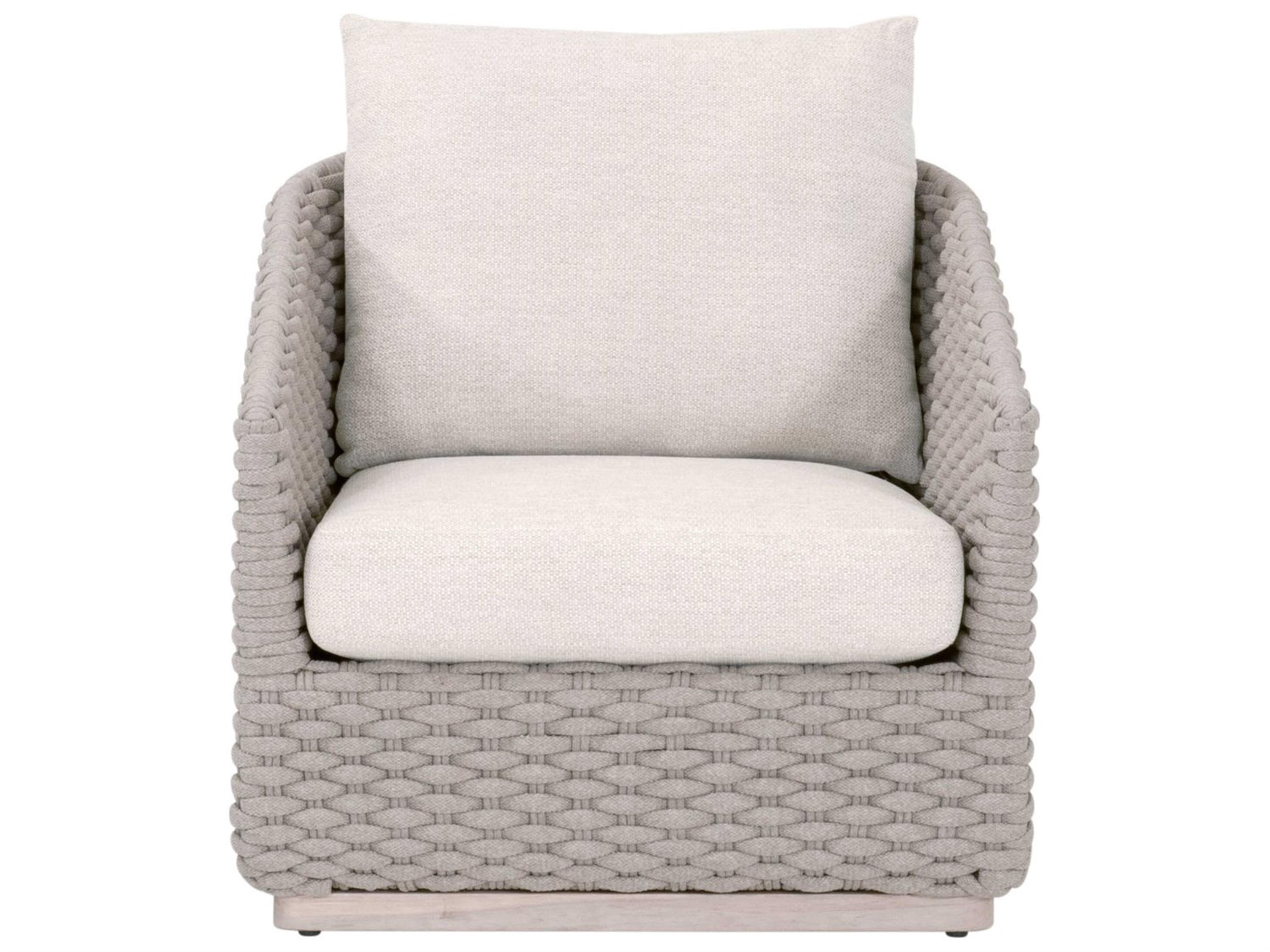 Essentials for Living Woven-Outdoor Rope Cushion Lounge Chair