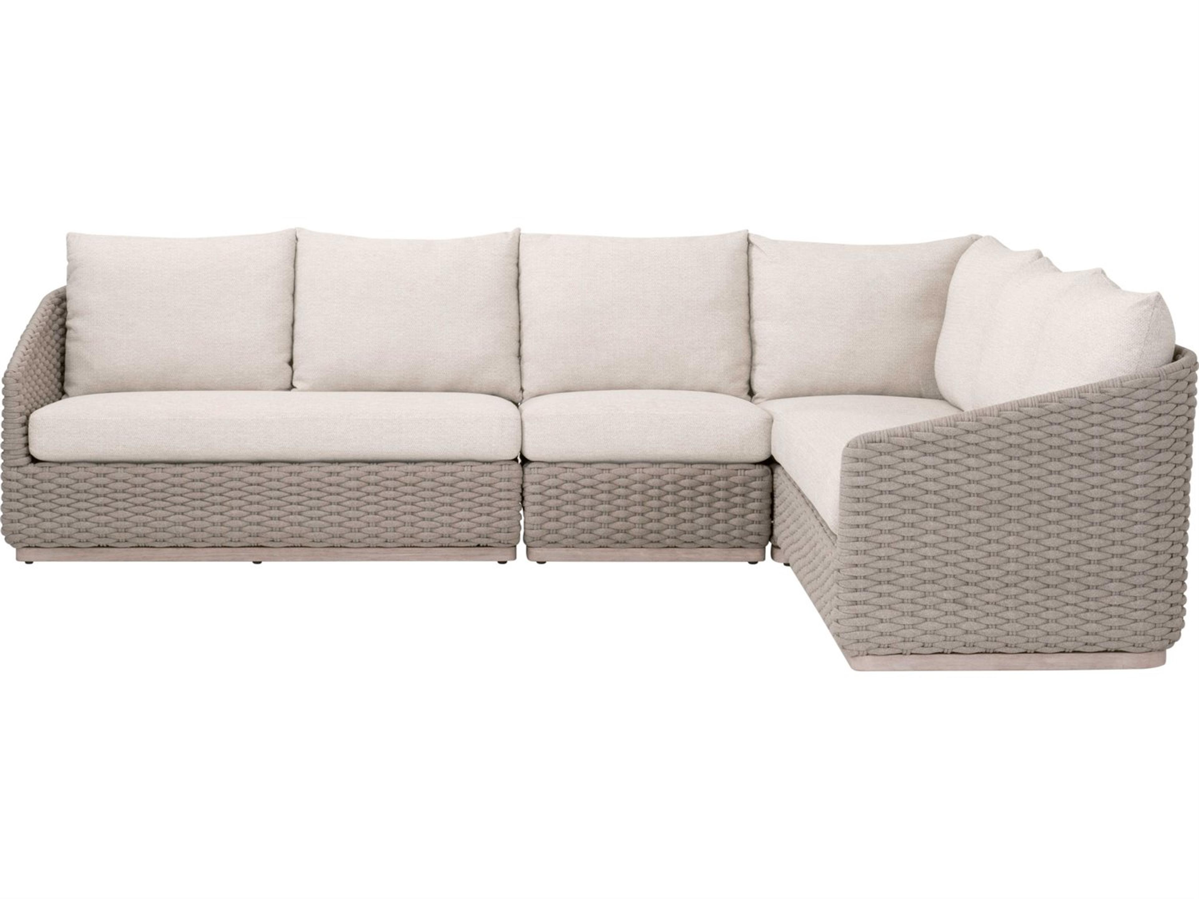 Essentials for Living Woven-Outdoor Rope Cushion Loveseat