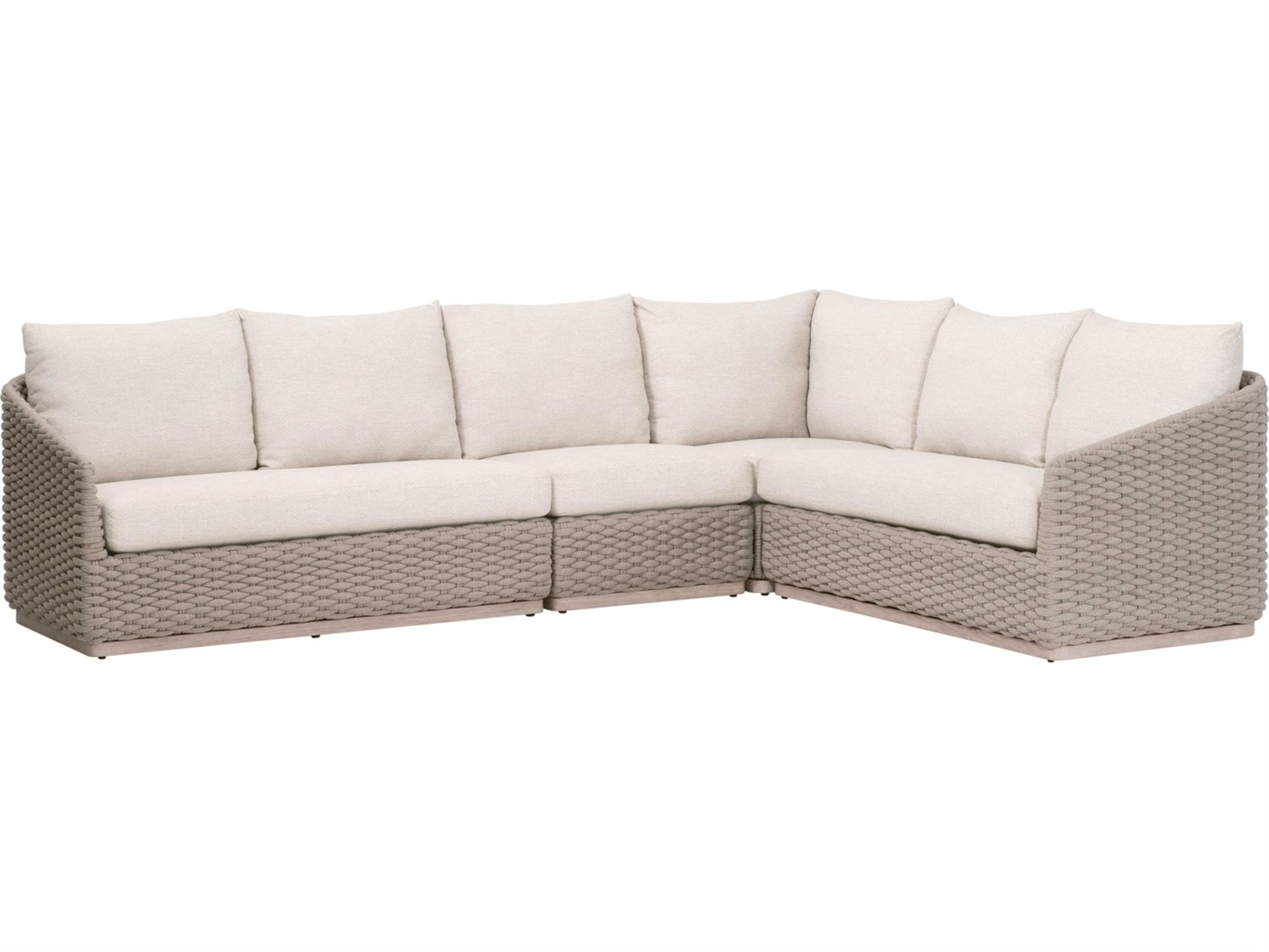 Essentials for Living Woven-Outdoor Rope Cushion Loveseat