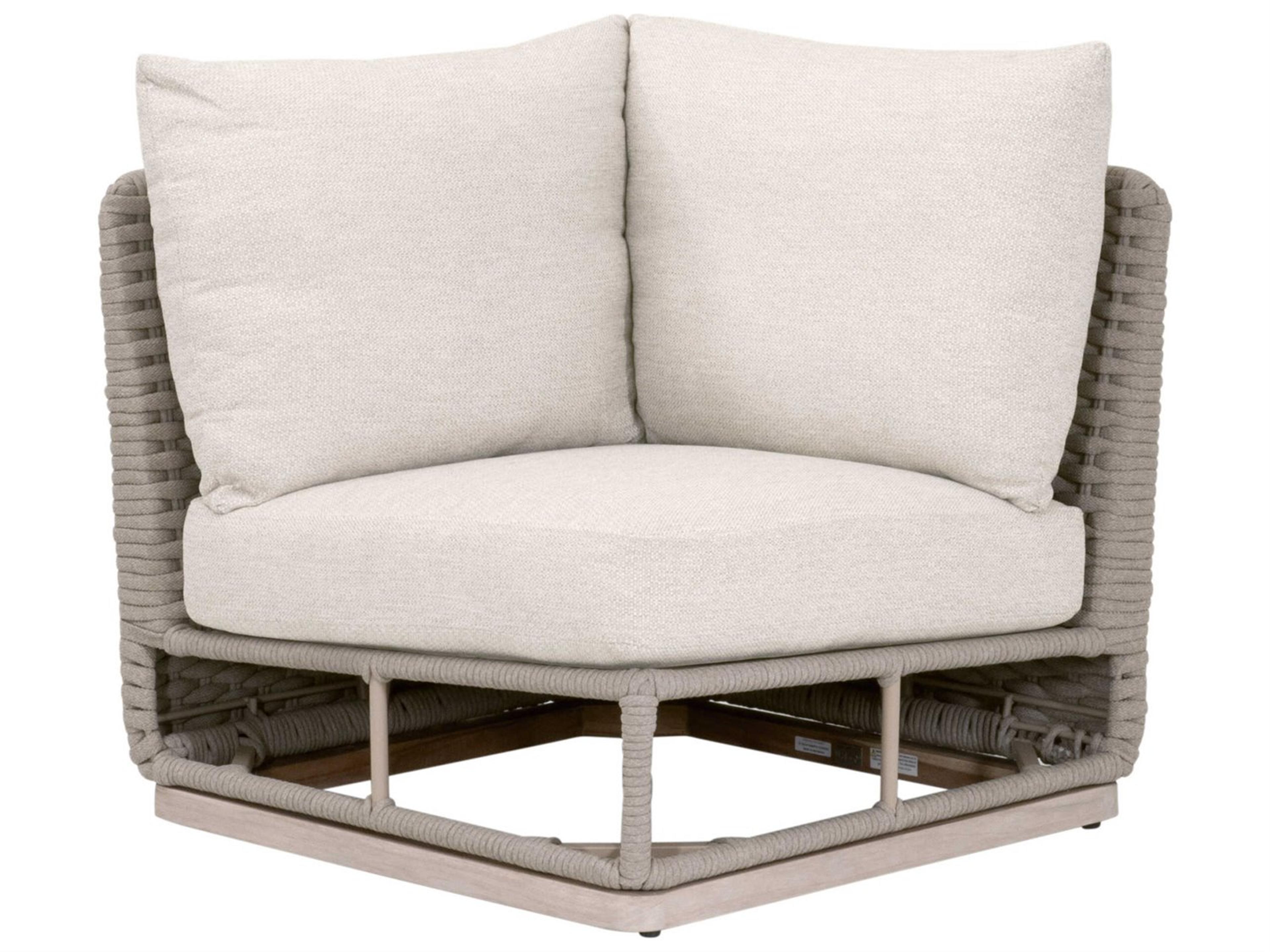 Essentials for Living Woven-Outdoor Rope Cushion Lounge Chair