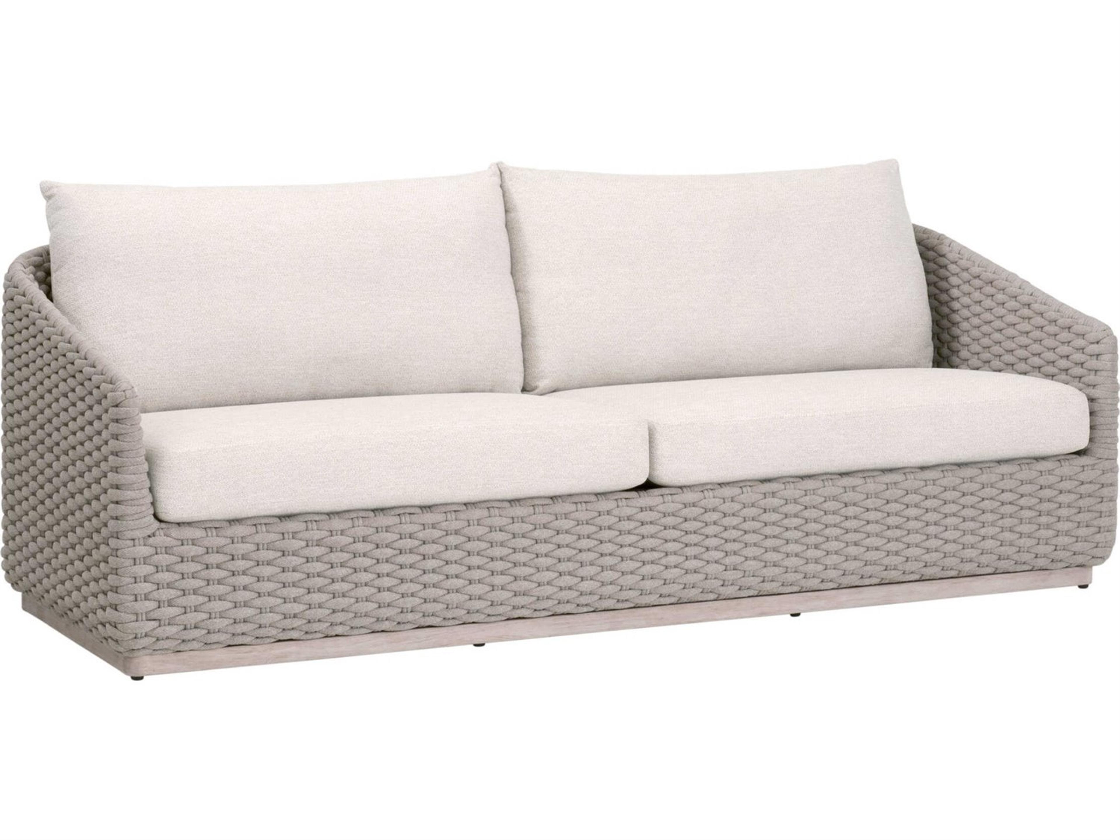 Essentials for Living Woven-Outdoor Rope Cushion Sofa