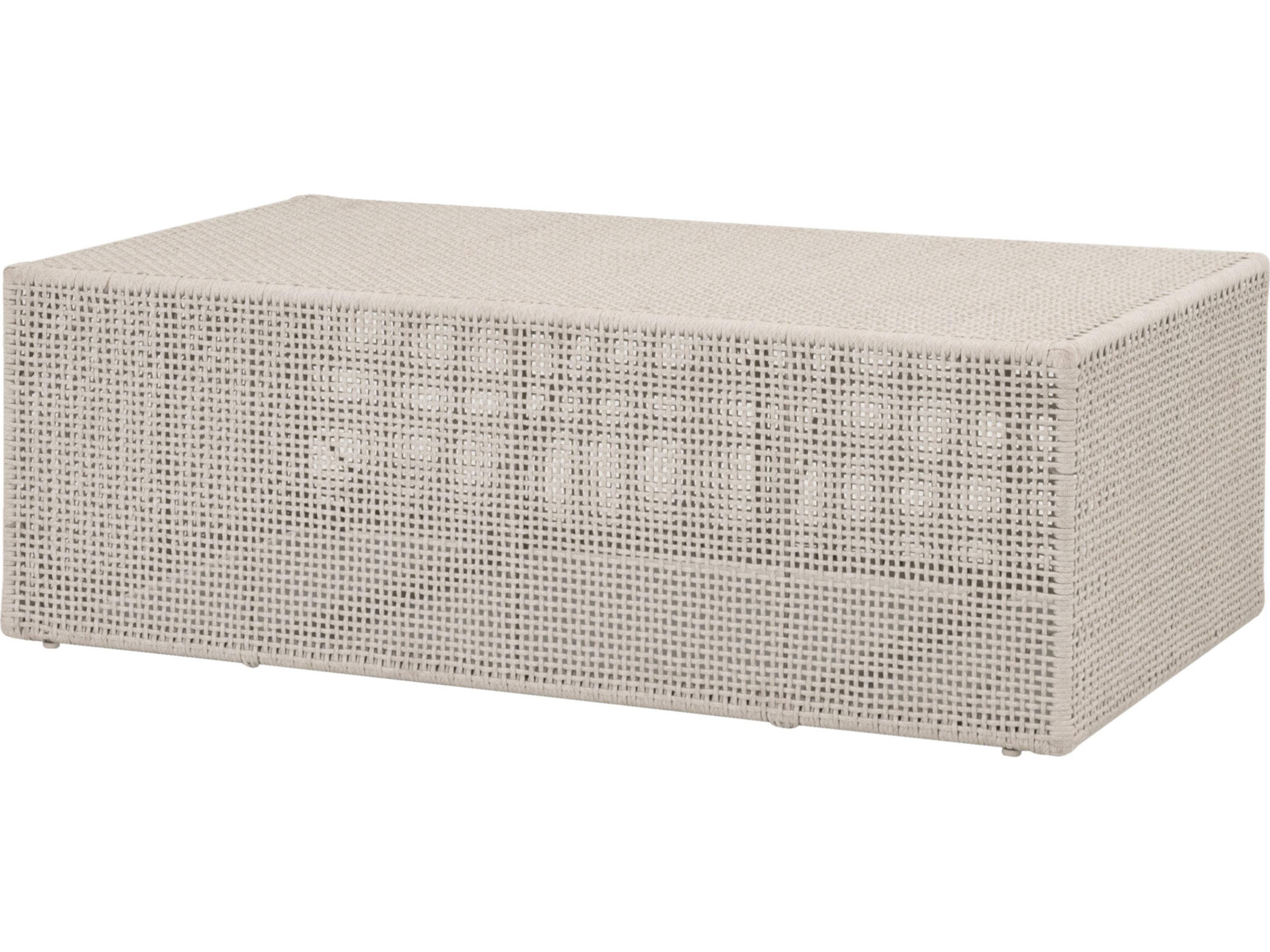 Essentials for Living Outdoor Woven - Outdoor Rhode Wood Rectangular Coffee Table