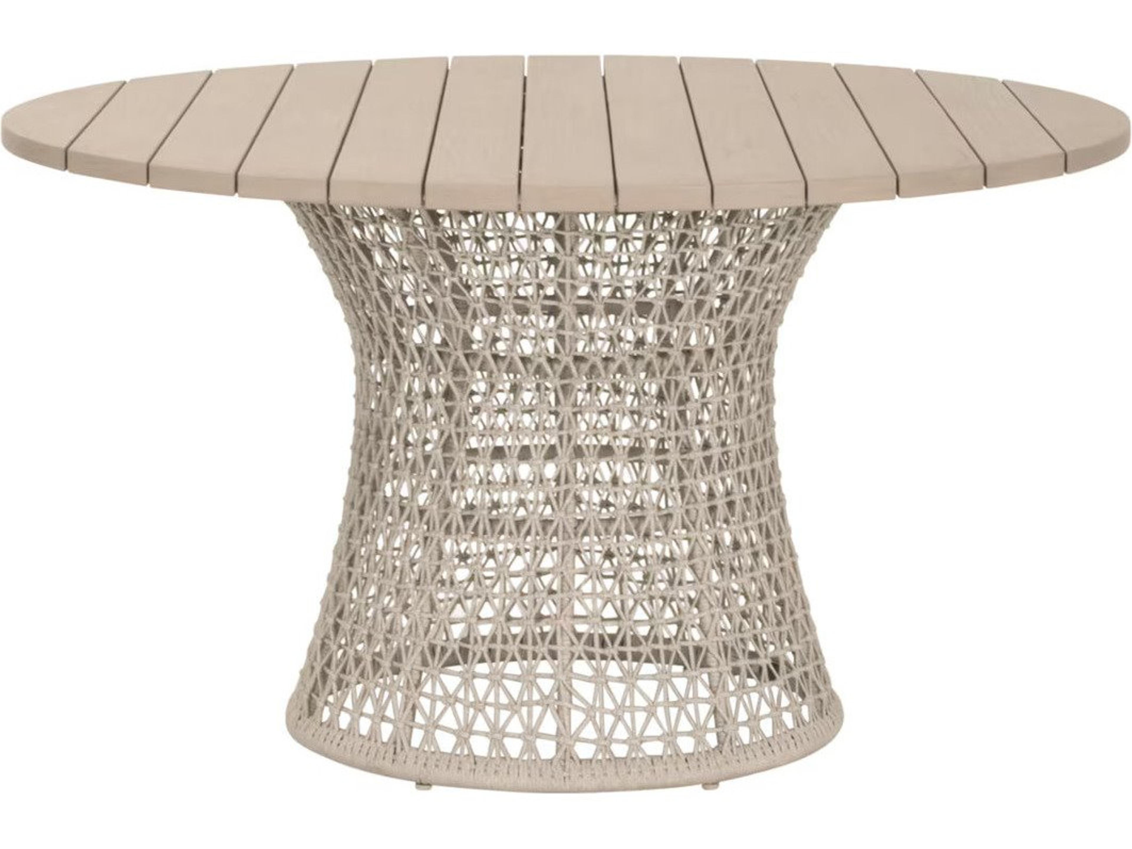 Woven - Outdoor Knit Wood Round Dining Table