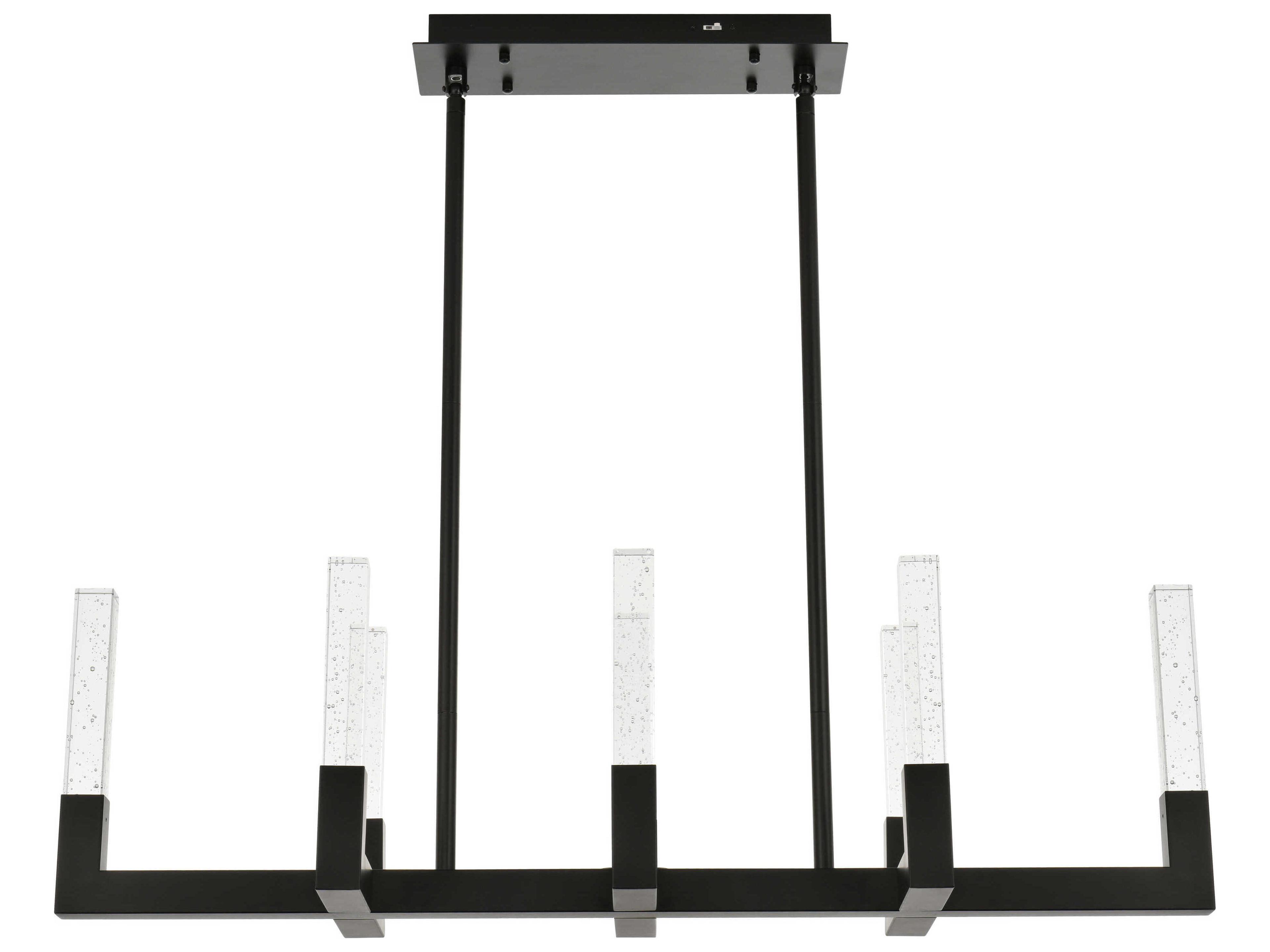 Noemi 8-Light Black Linear Island Pendant