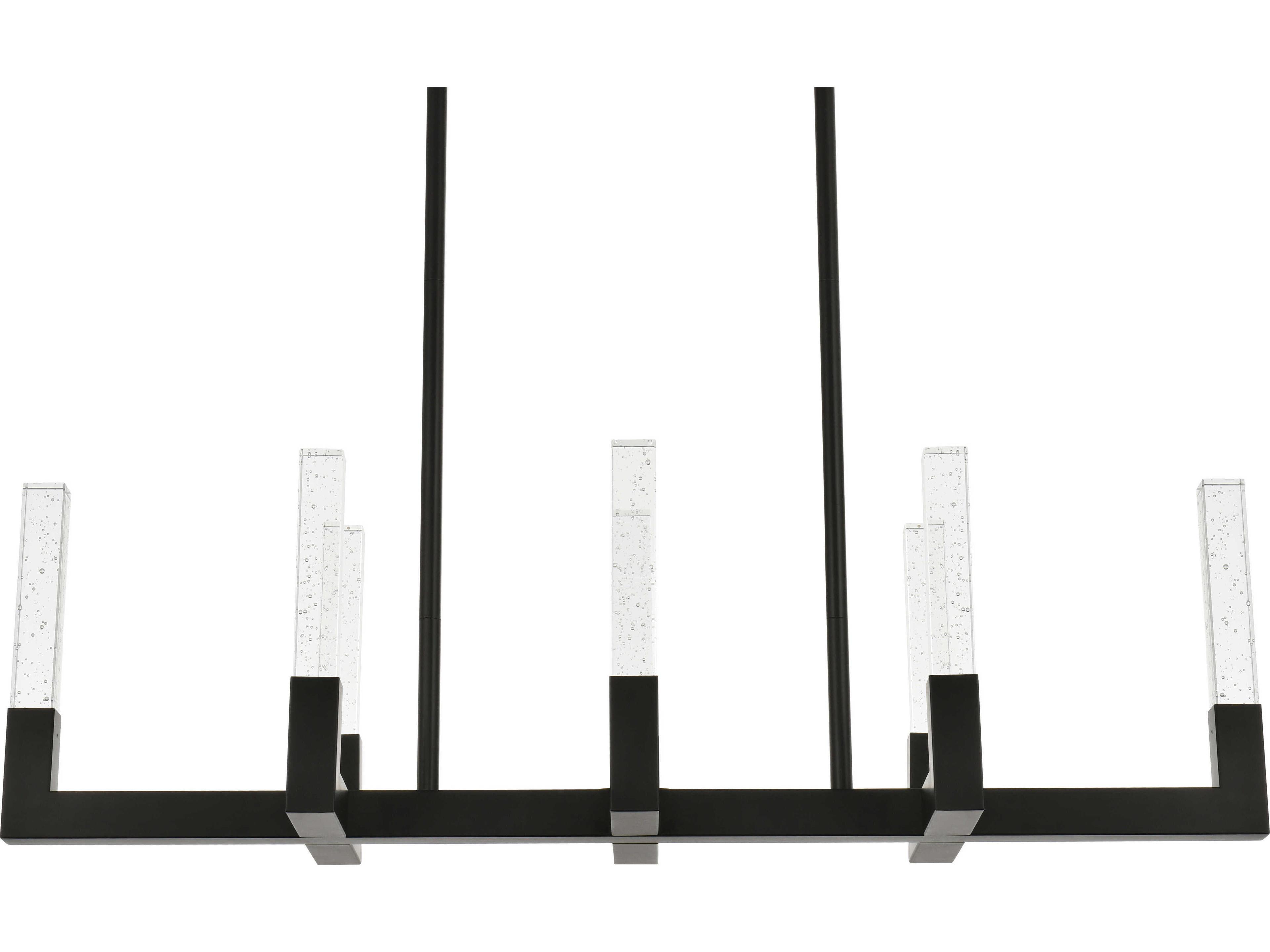 Elegant Lighting Noemi 8-Light Black Linear Island Pendant