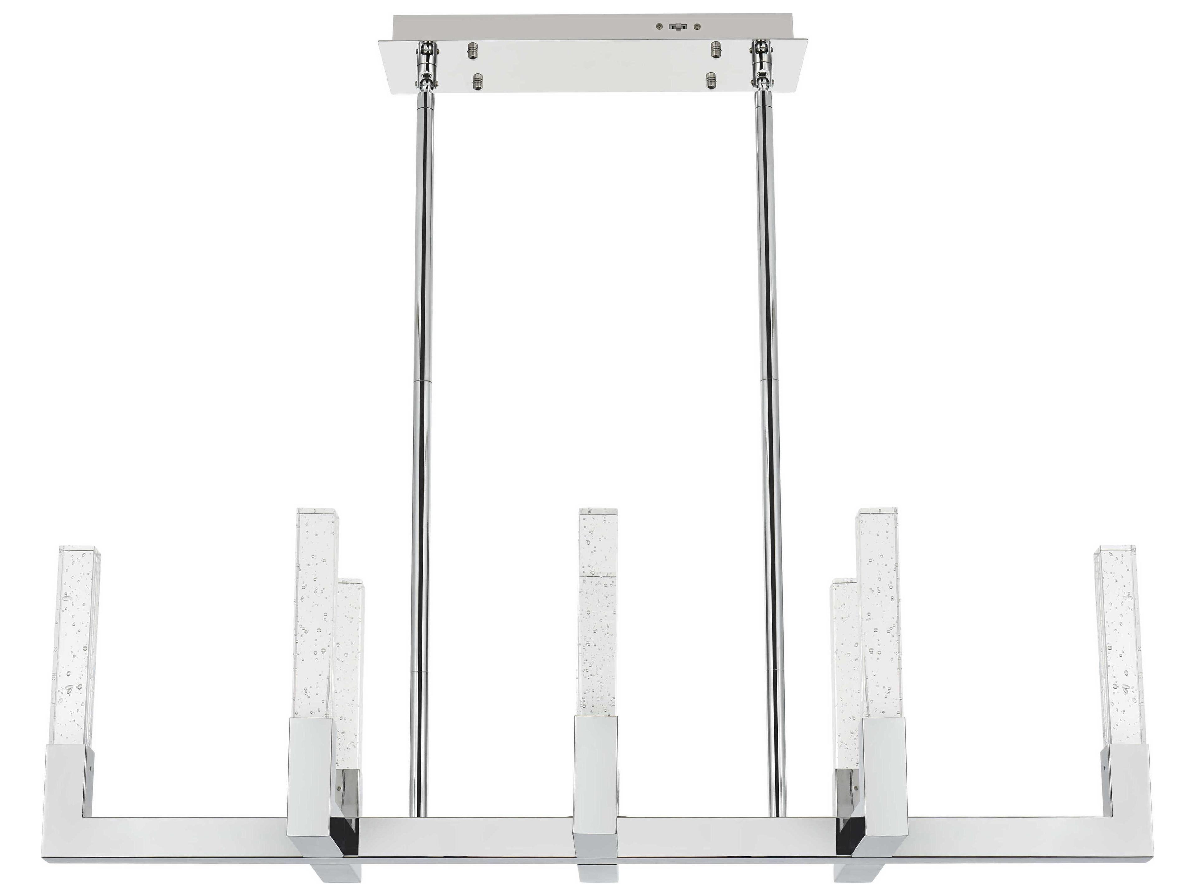 Elegant Lighting Noemi 8-Light Chrome Linear Island Pendant