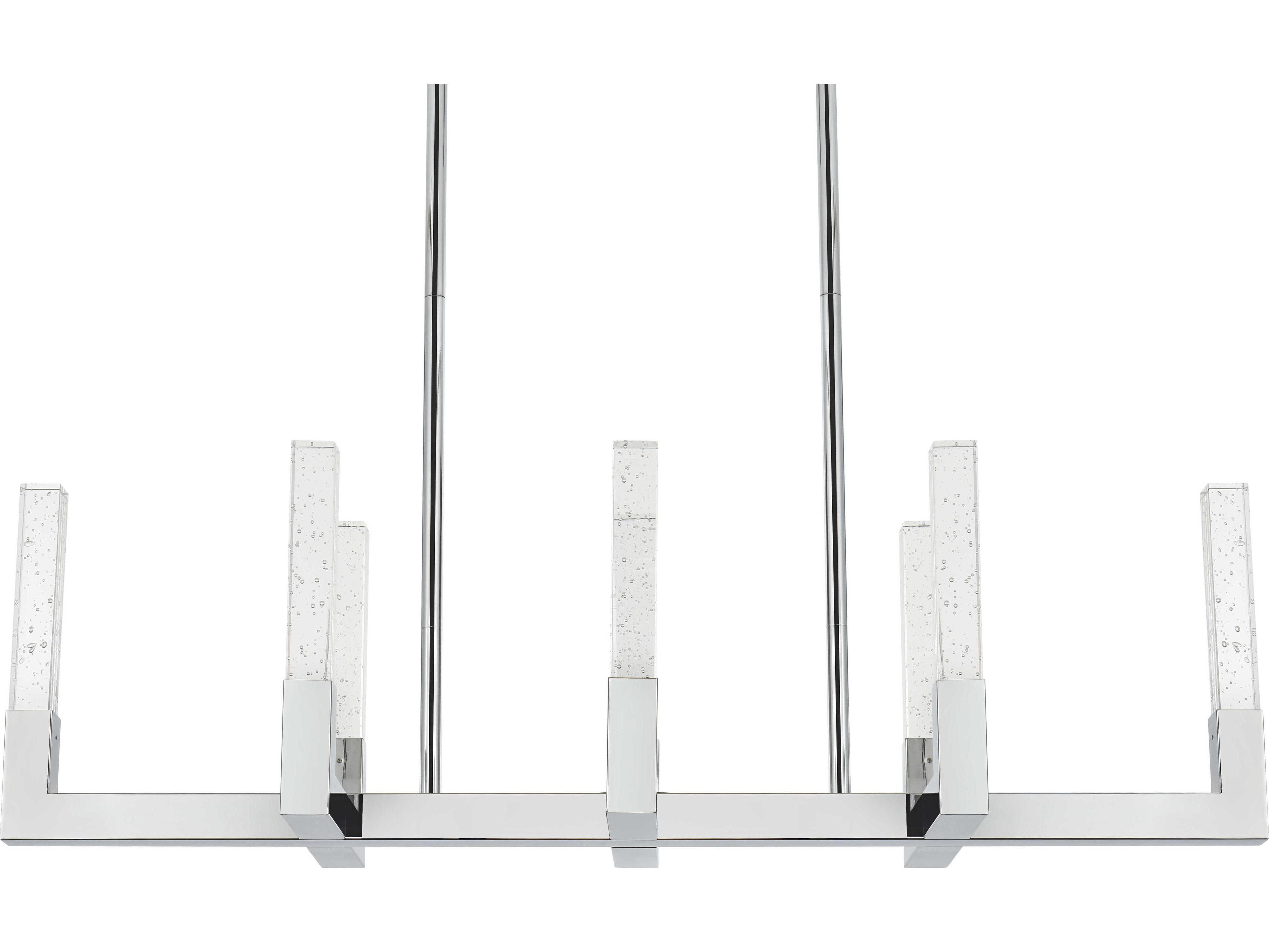 Elegant Lighting Noemi 8-Light Chrome Linear Island Pendant