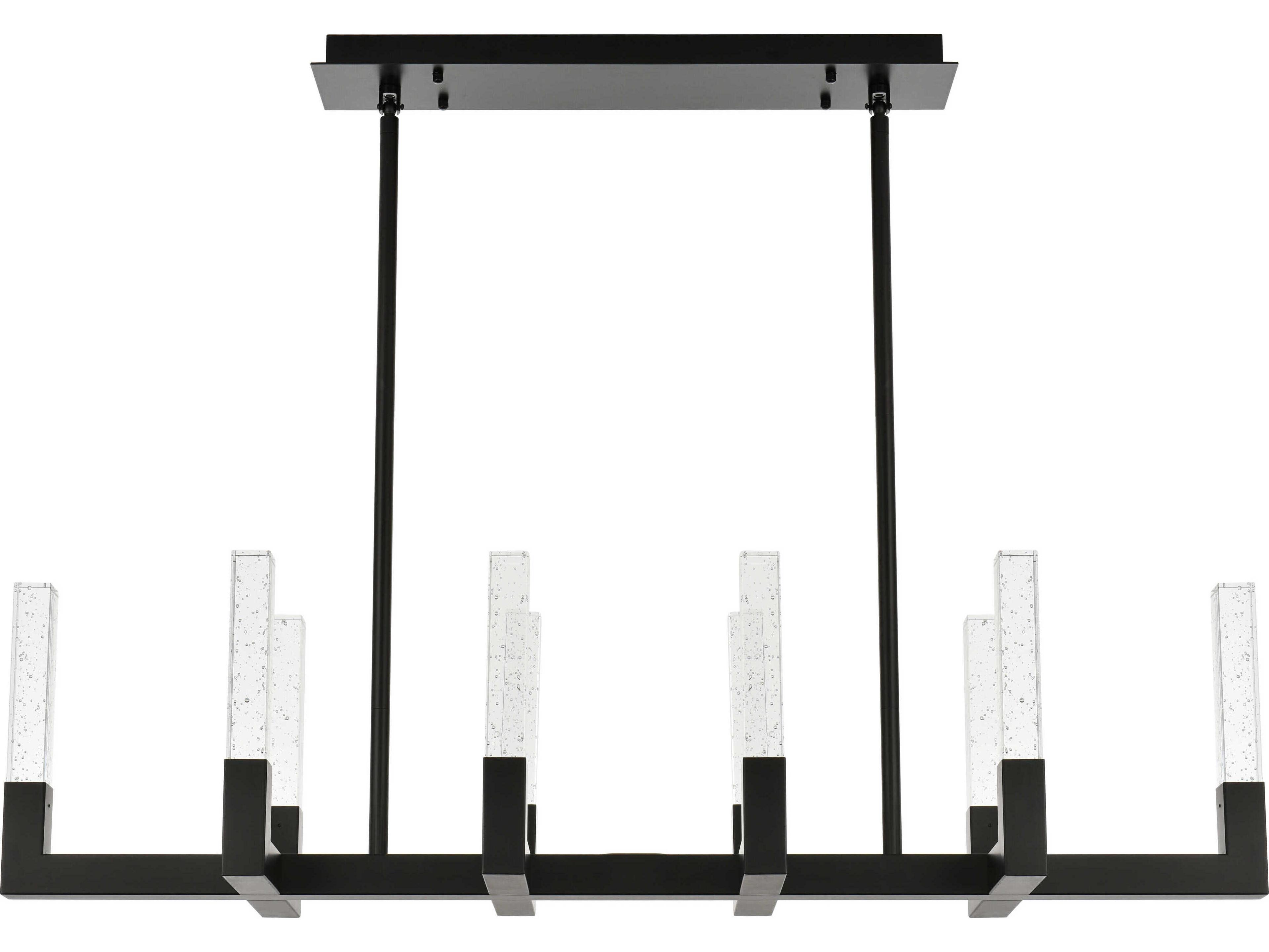 Noemi 10-Light Black Linear Island Pendant