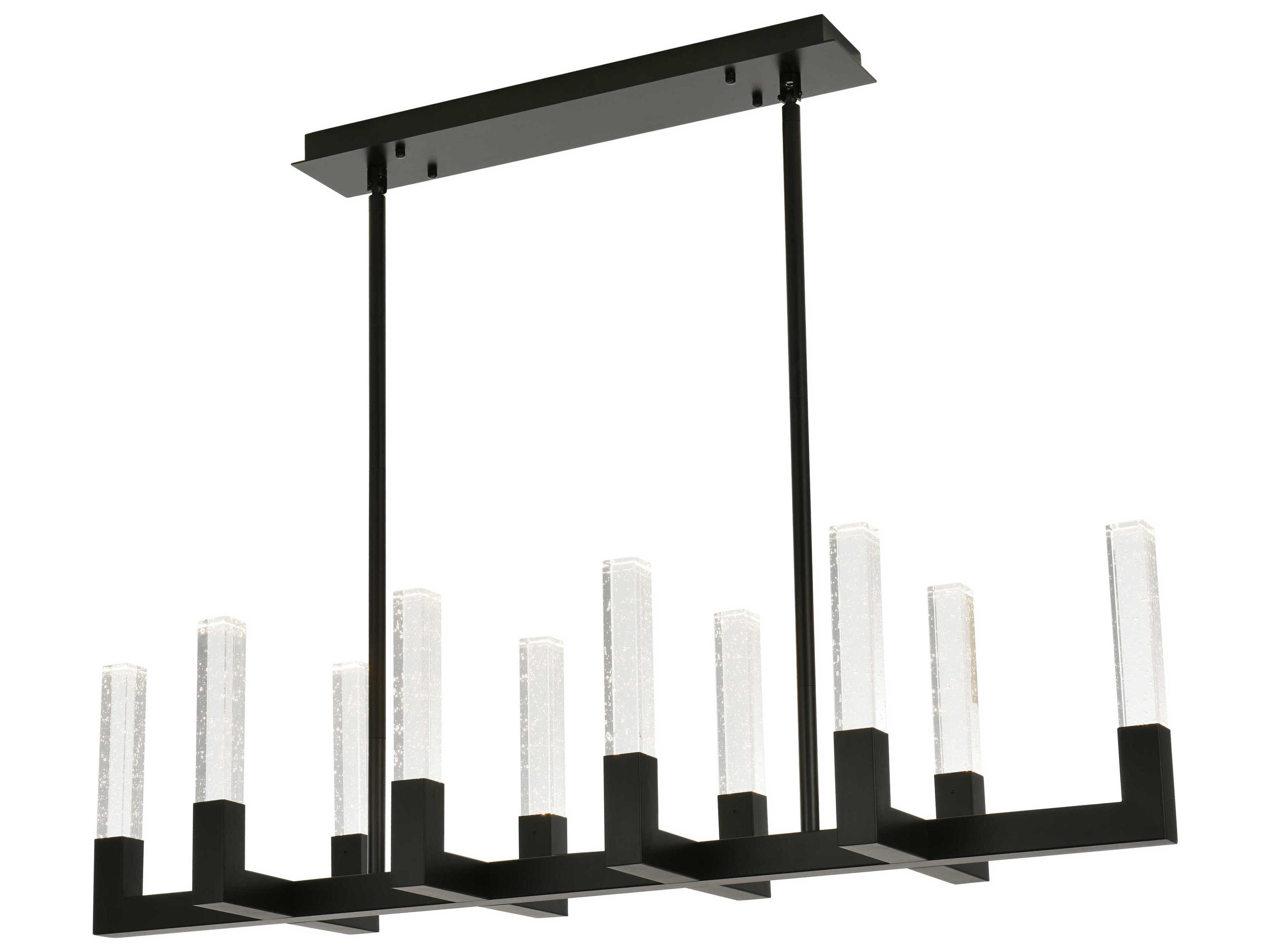 Elegant Lighting Noemi 10-Light Black Linear Island Pendant
