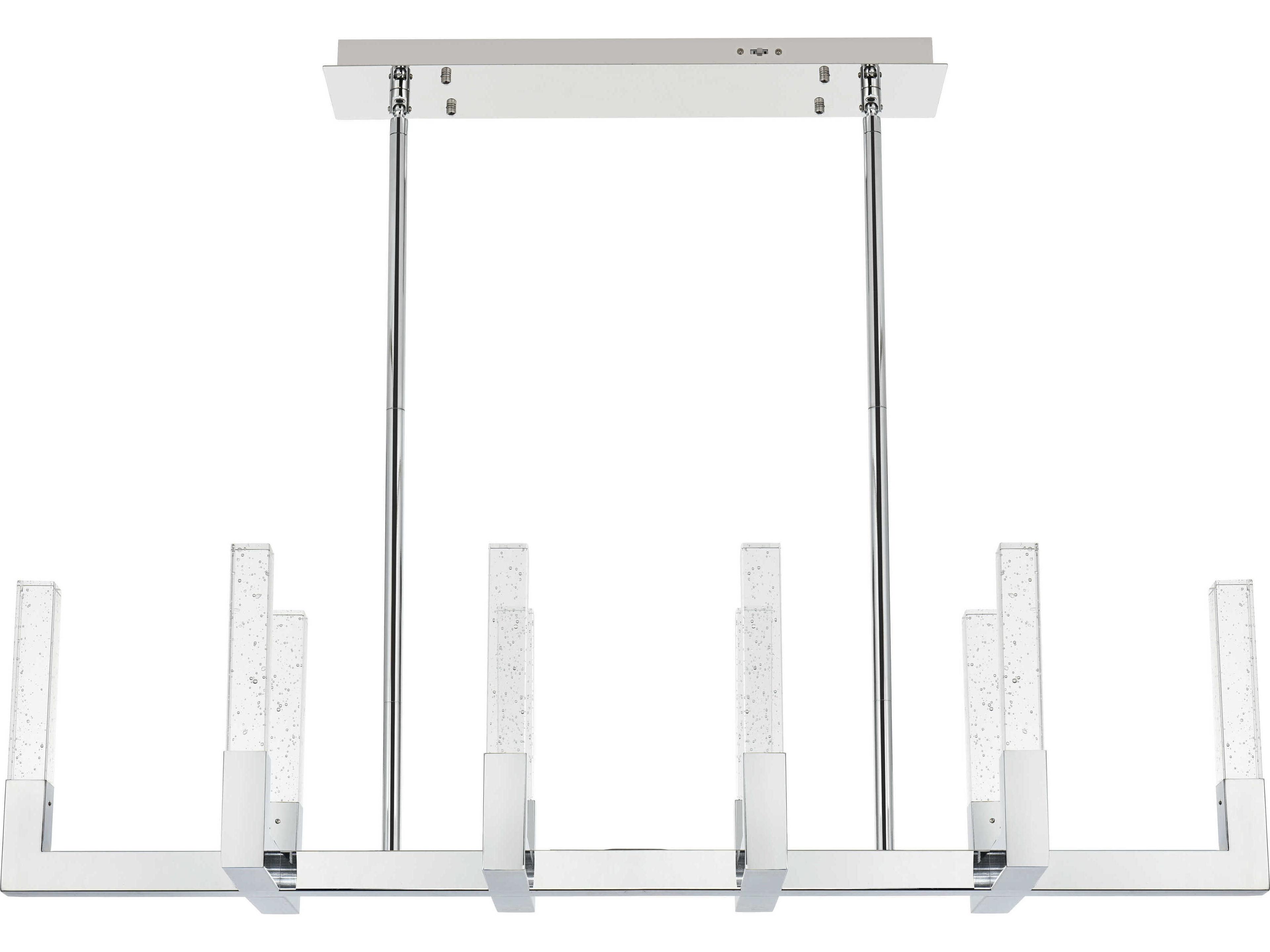 Noemi 10-Light Chrome Linear Island Pendant
