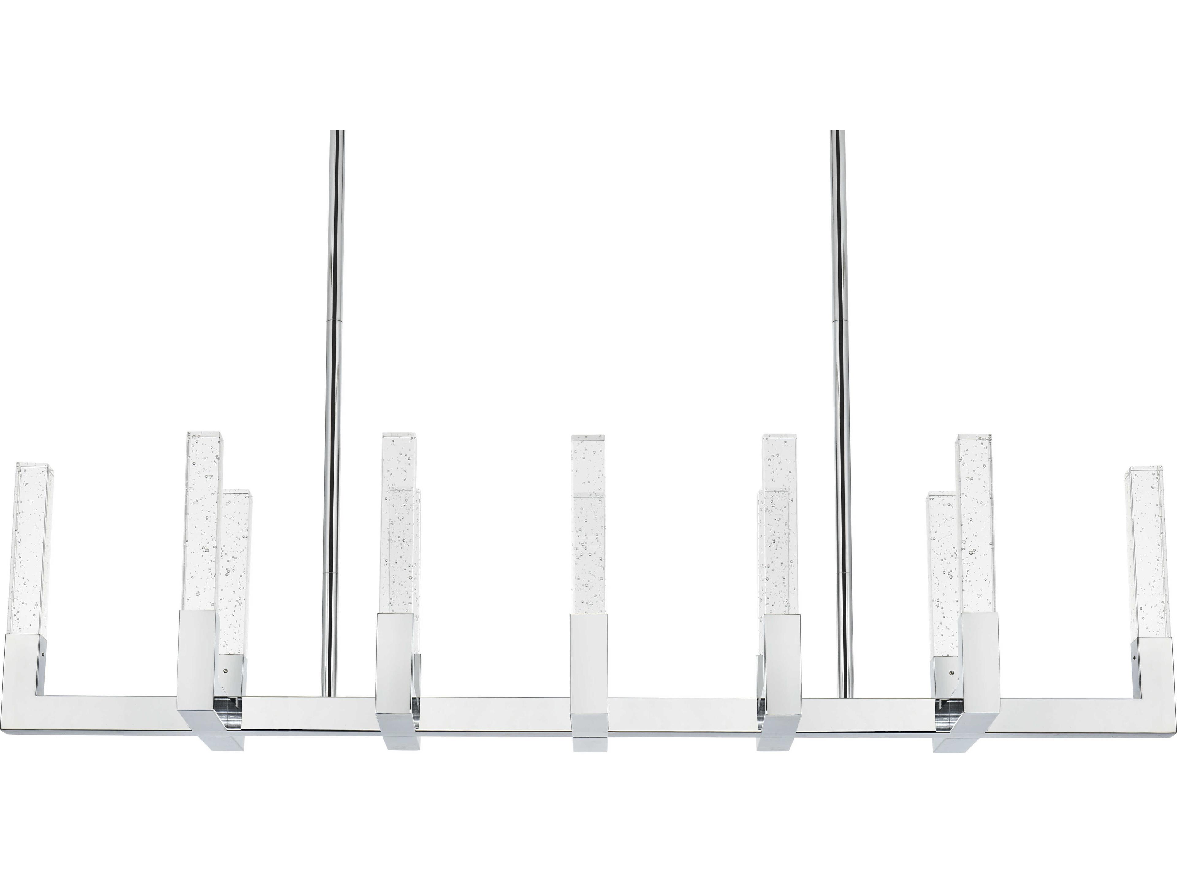 Elegant Lighting Noemi 12-Light Chrome Linear Island Pendant