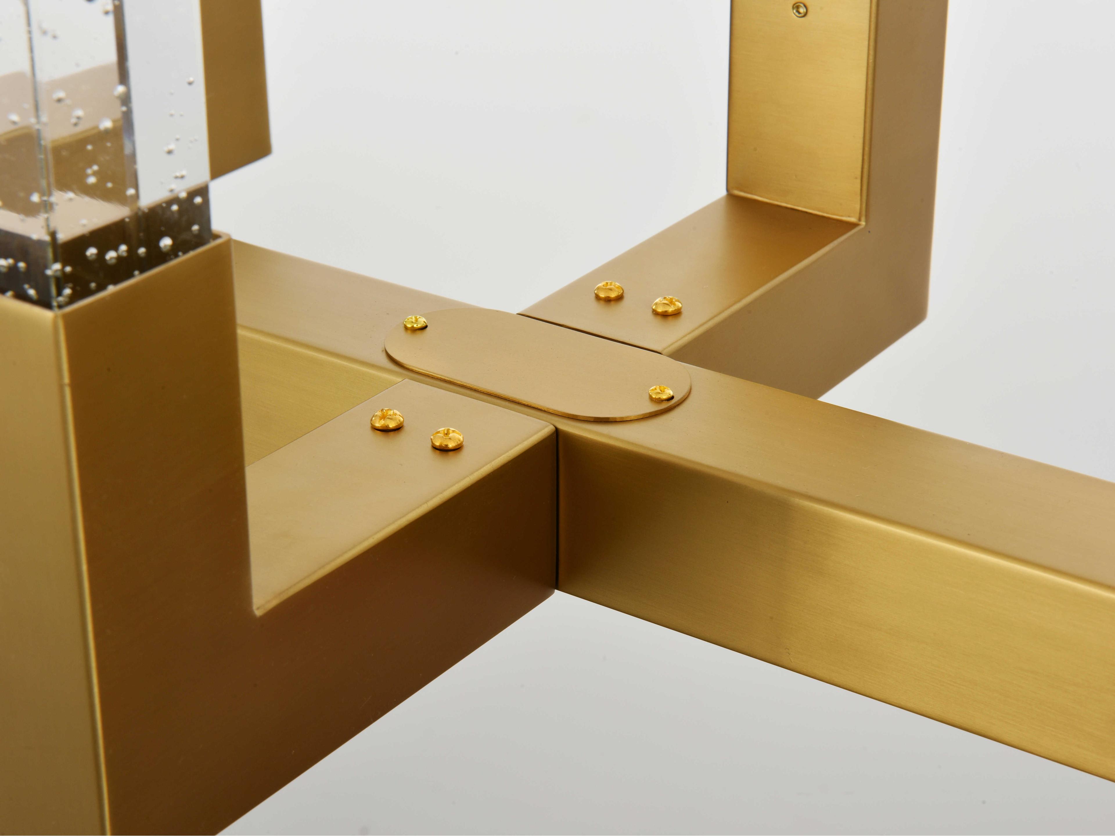 Elegant Lighting Noemi 12-Light Satin Gold Linear Island Pendant