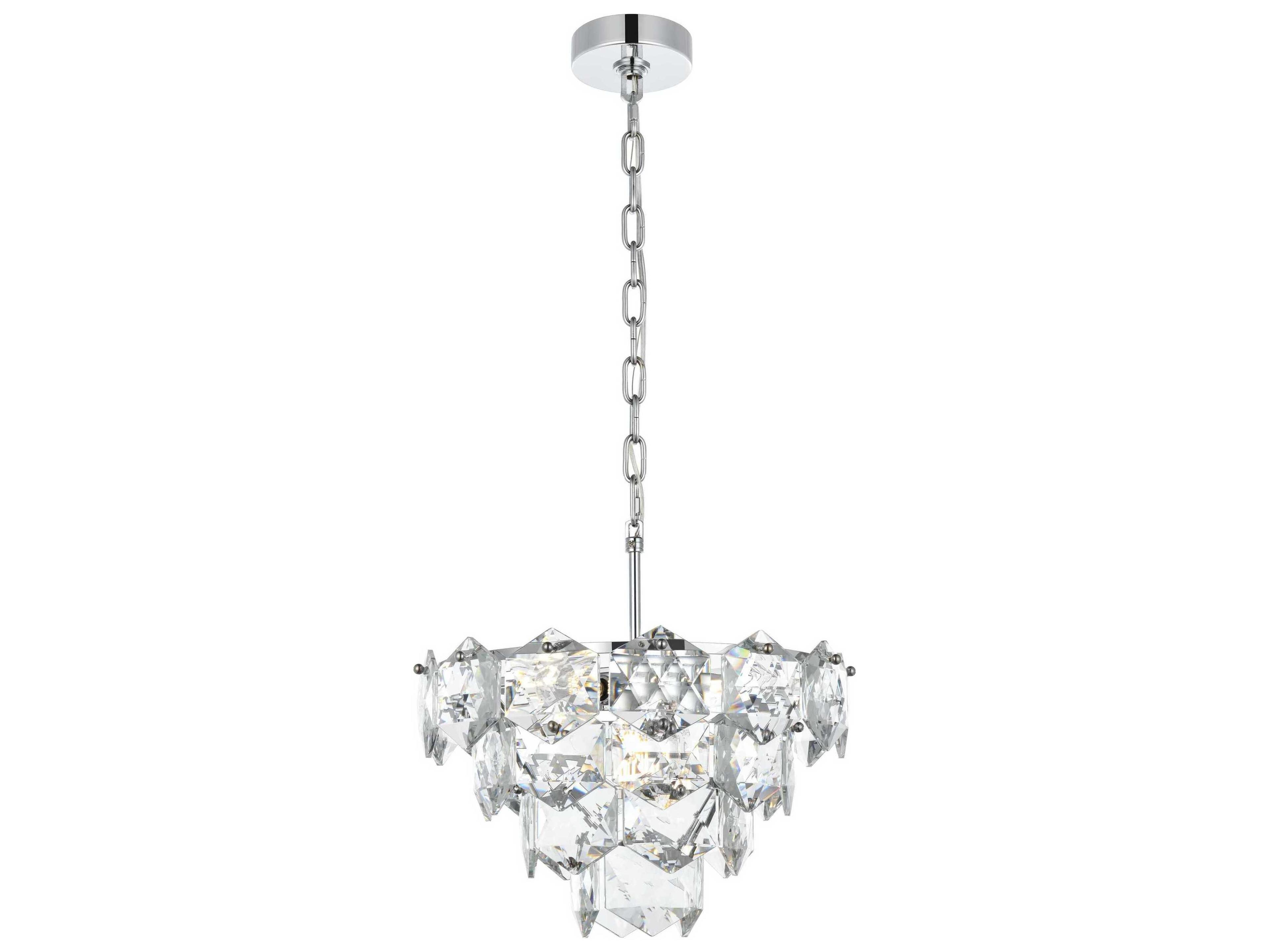 Adaline 6-Light Chrome Tiered Chandelier