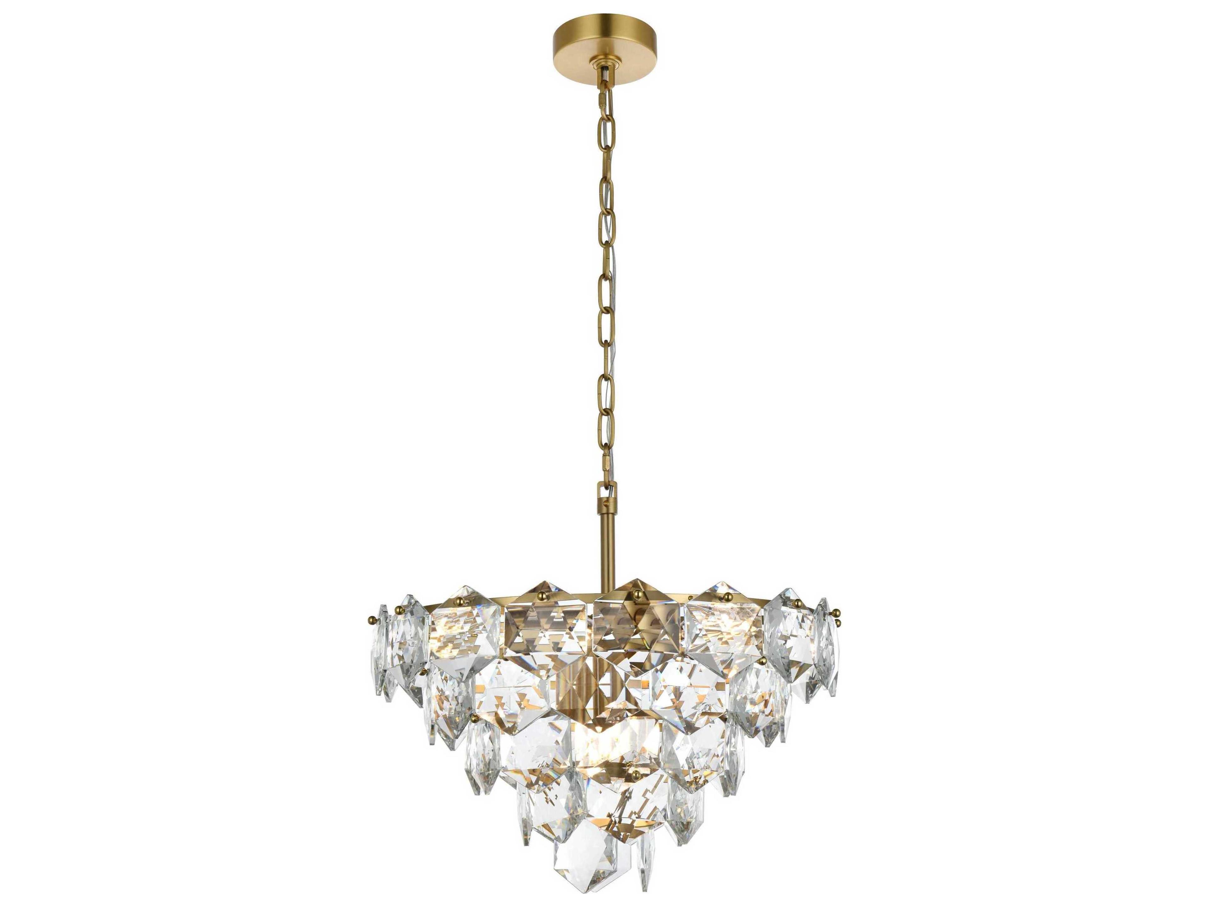 Adaline 8-Light Satin Gold Tiered Chandelier