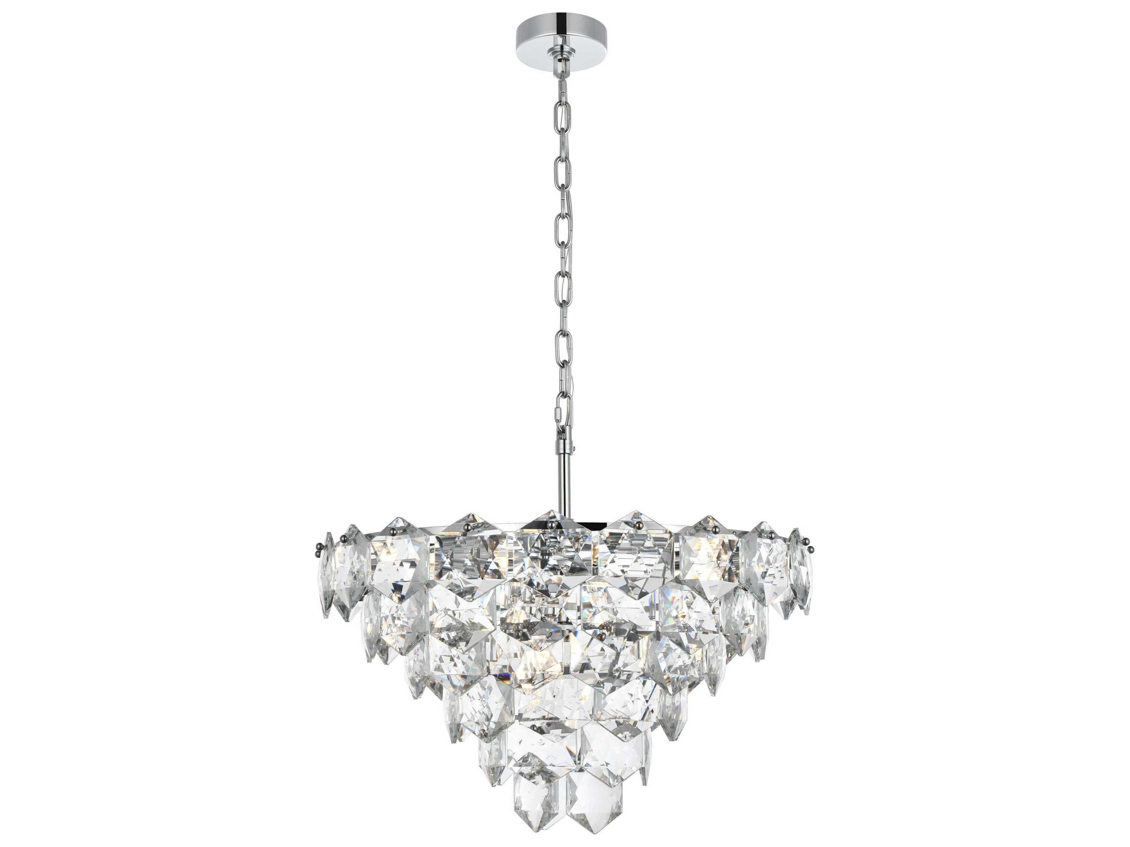 Adaline 11-Light Chrome Tiered Chandelier